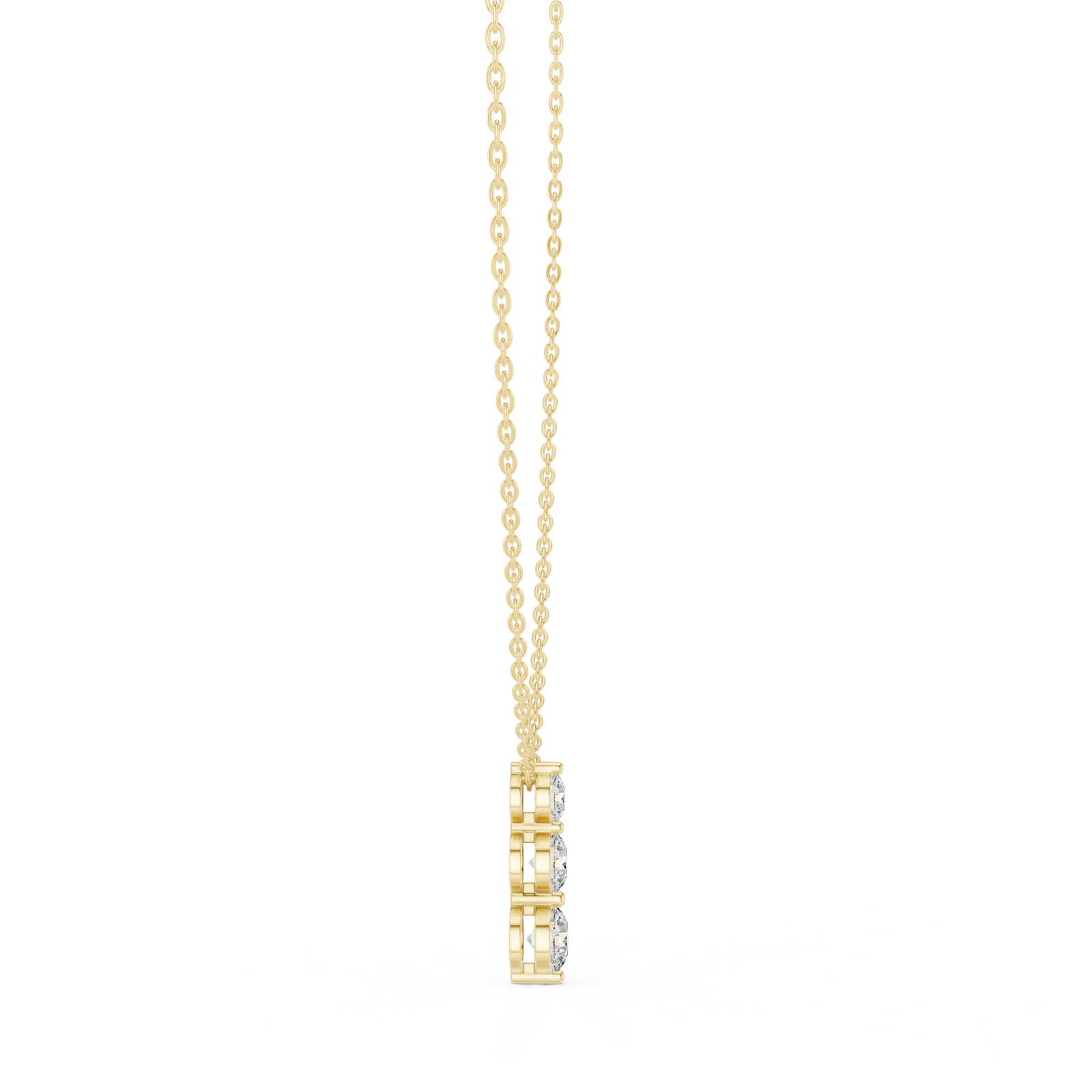 Elysian Three-Stone Drop Pendant