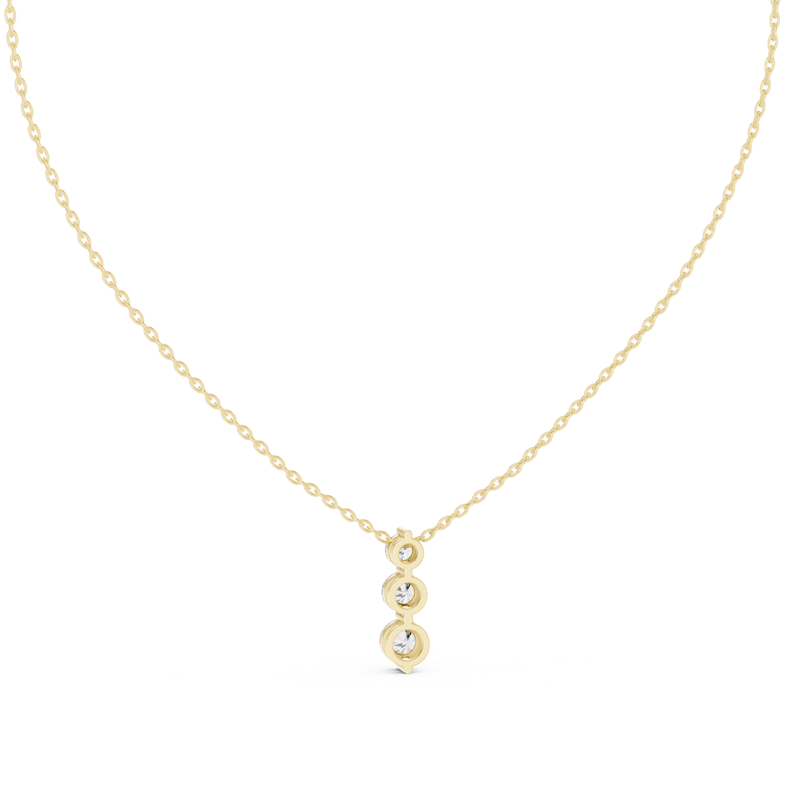 Elysian Three-Stone Drop Pendant