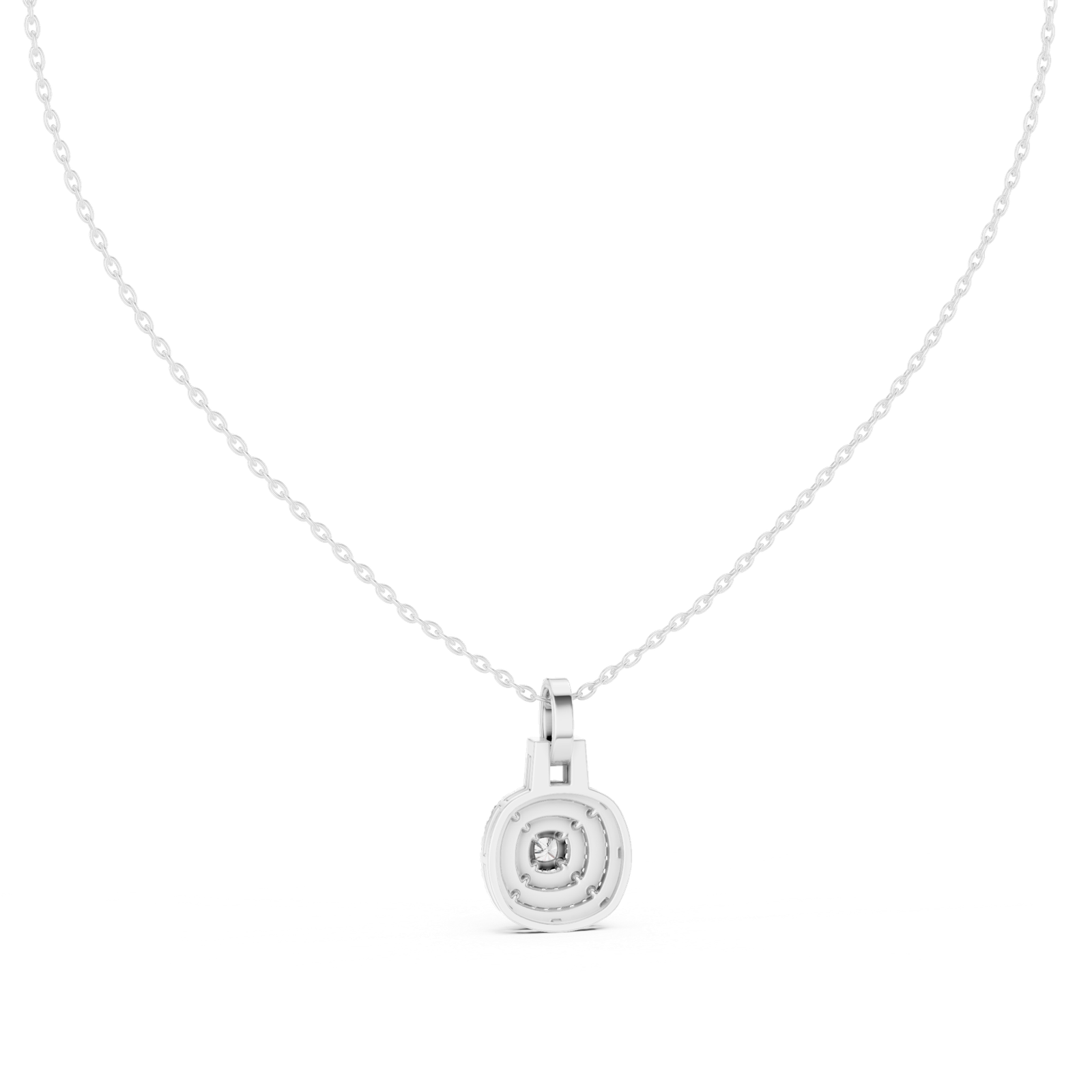 Marquise Round Halo Statement Pendant