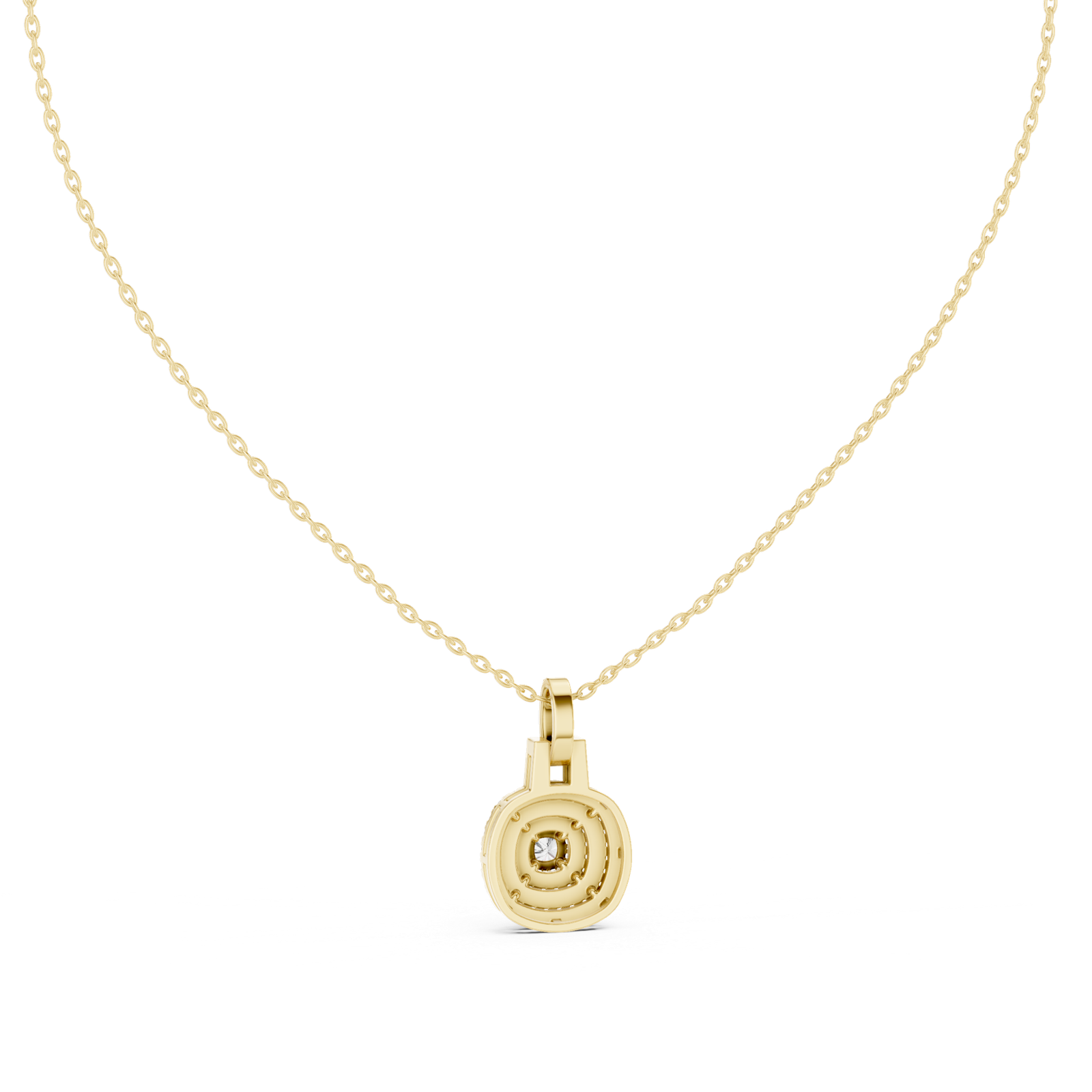 Marquise Round Halo Statement Pendant