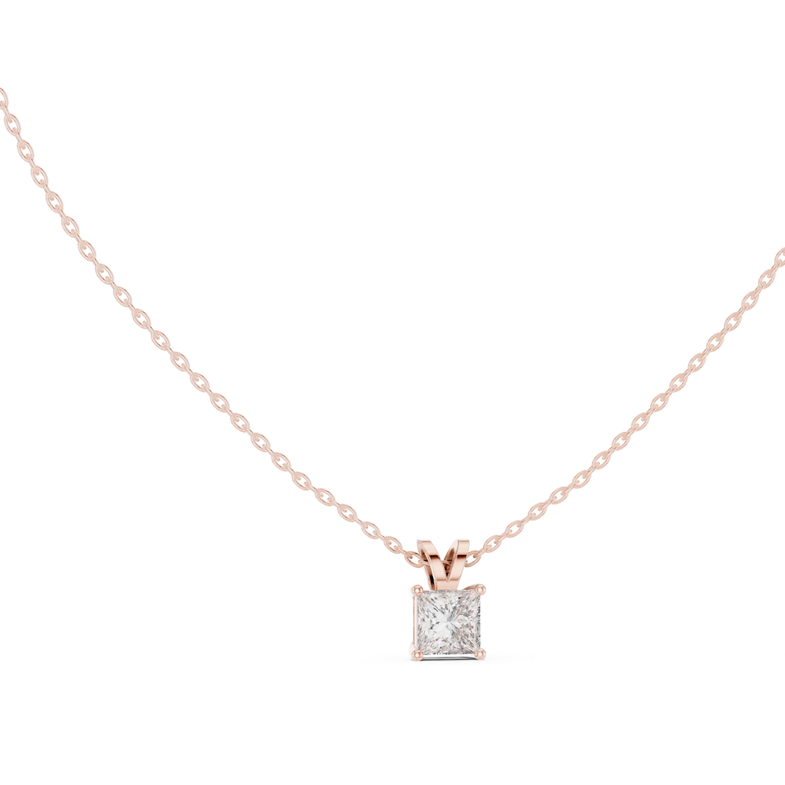 Roselle Princess Solitaire Pendant