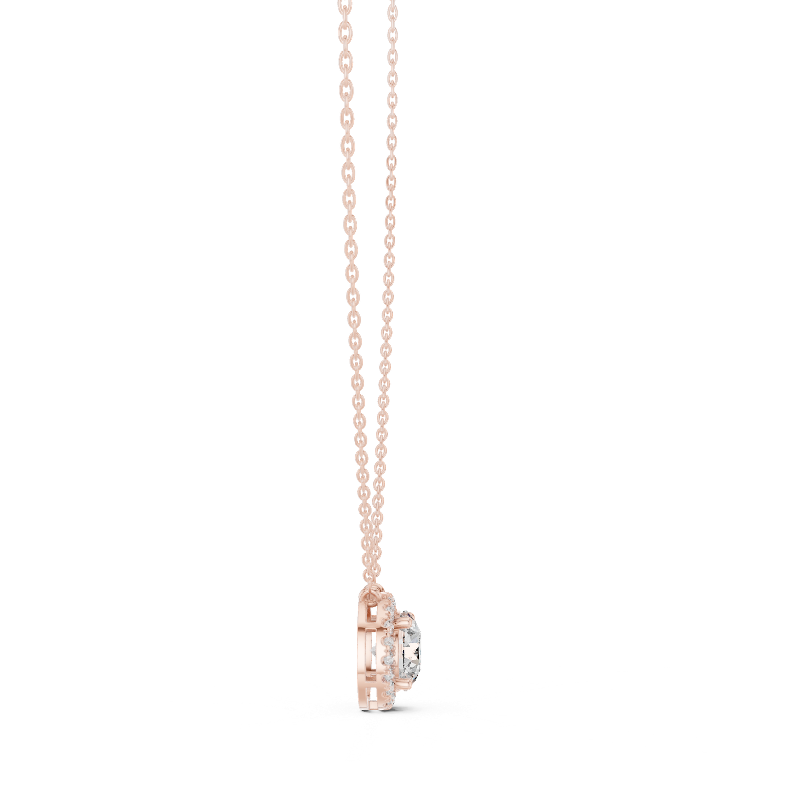 Lucent Round Halo Pendant