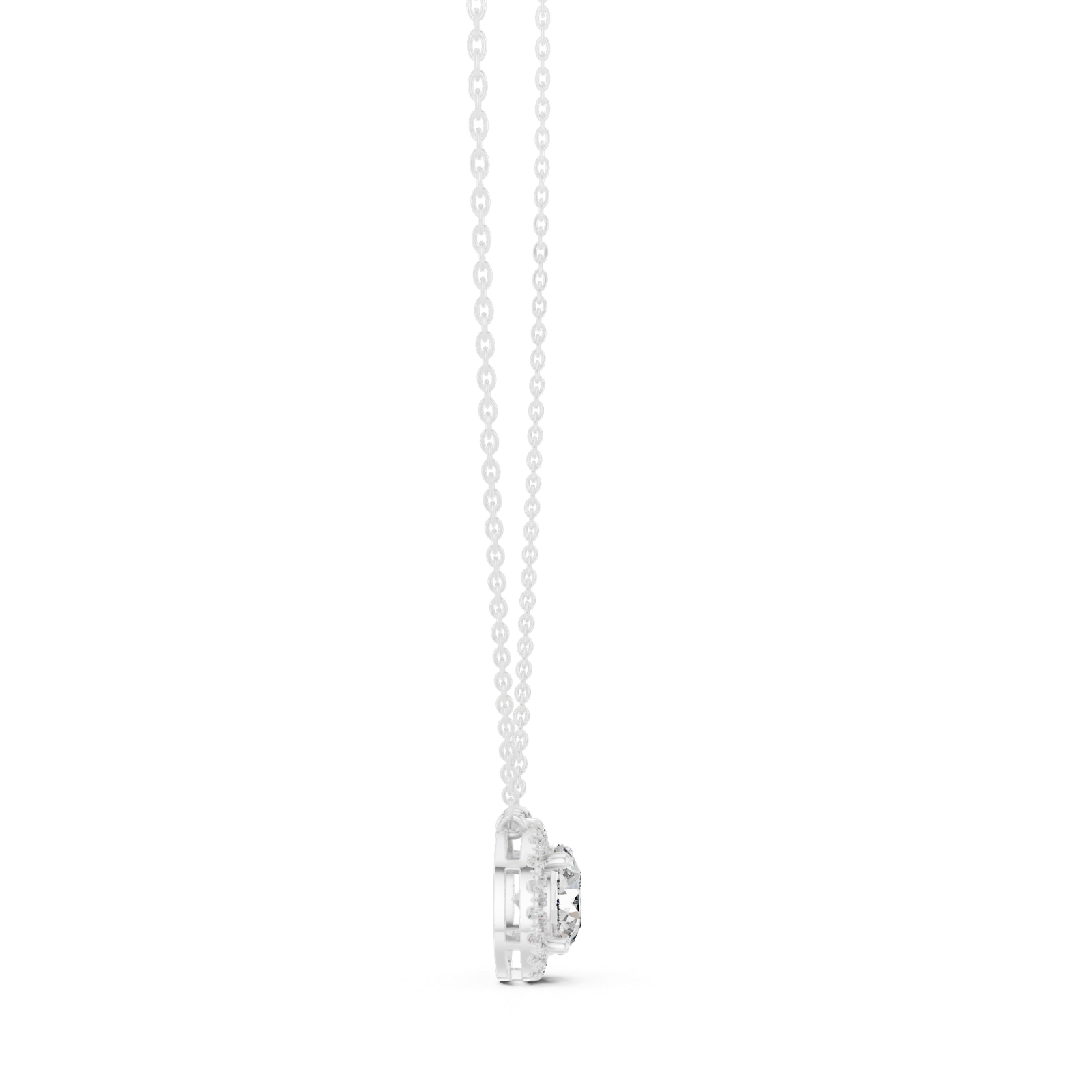 Lucent Round Halo Pendant