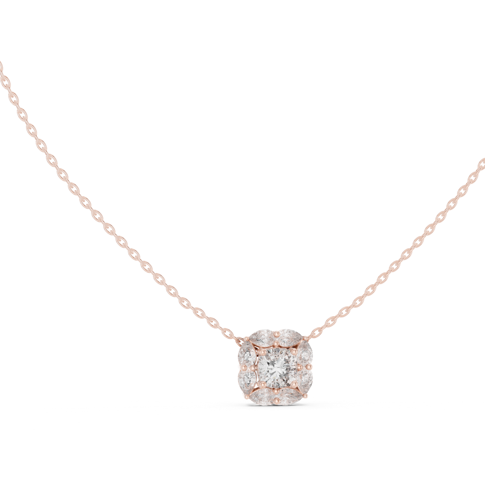 Aviana Cushion Pear Cluster Pendant