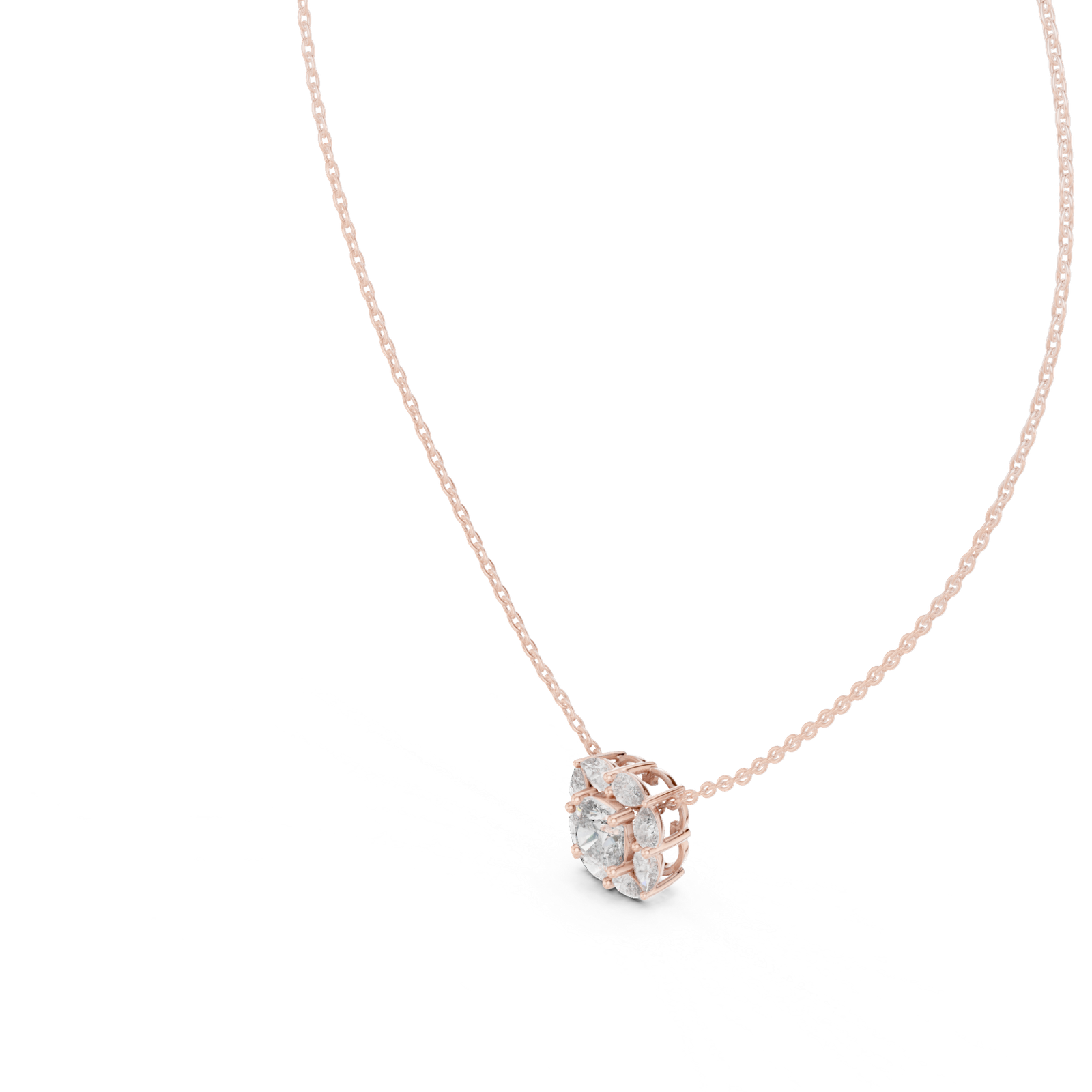 Aviana Cushion Pear Cluster Pendant