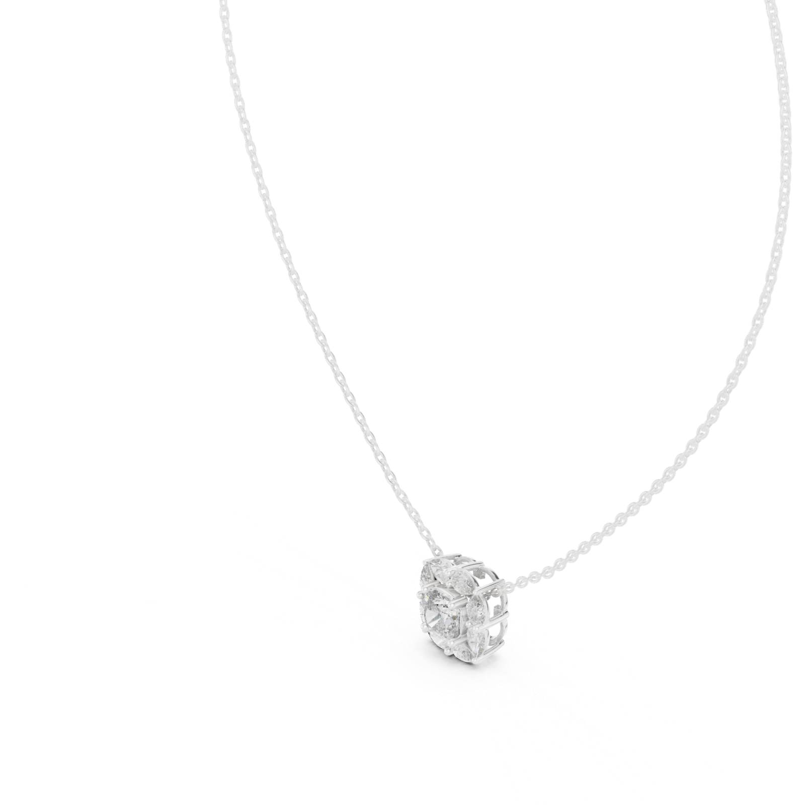 Aviana Cushion Pear Cluster Pendant