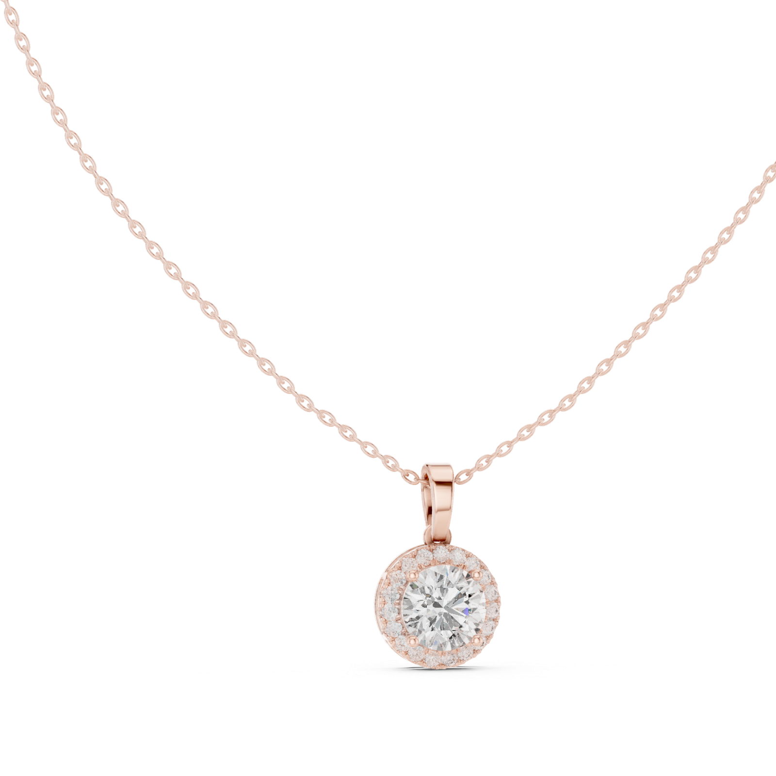 Soleia Round Halo Bail Pendant