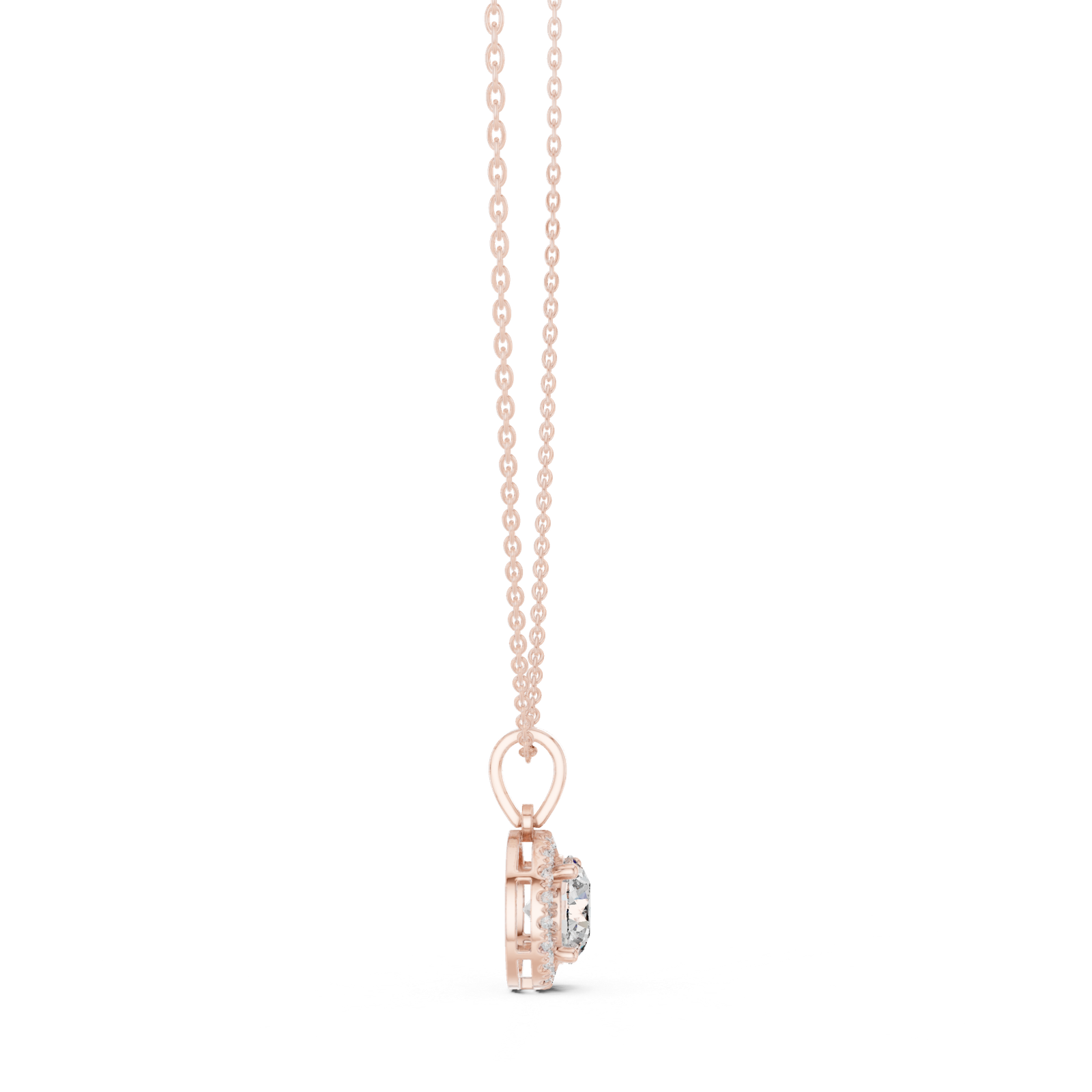 Soleia Round Halo Bail Pendant