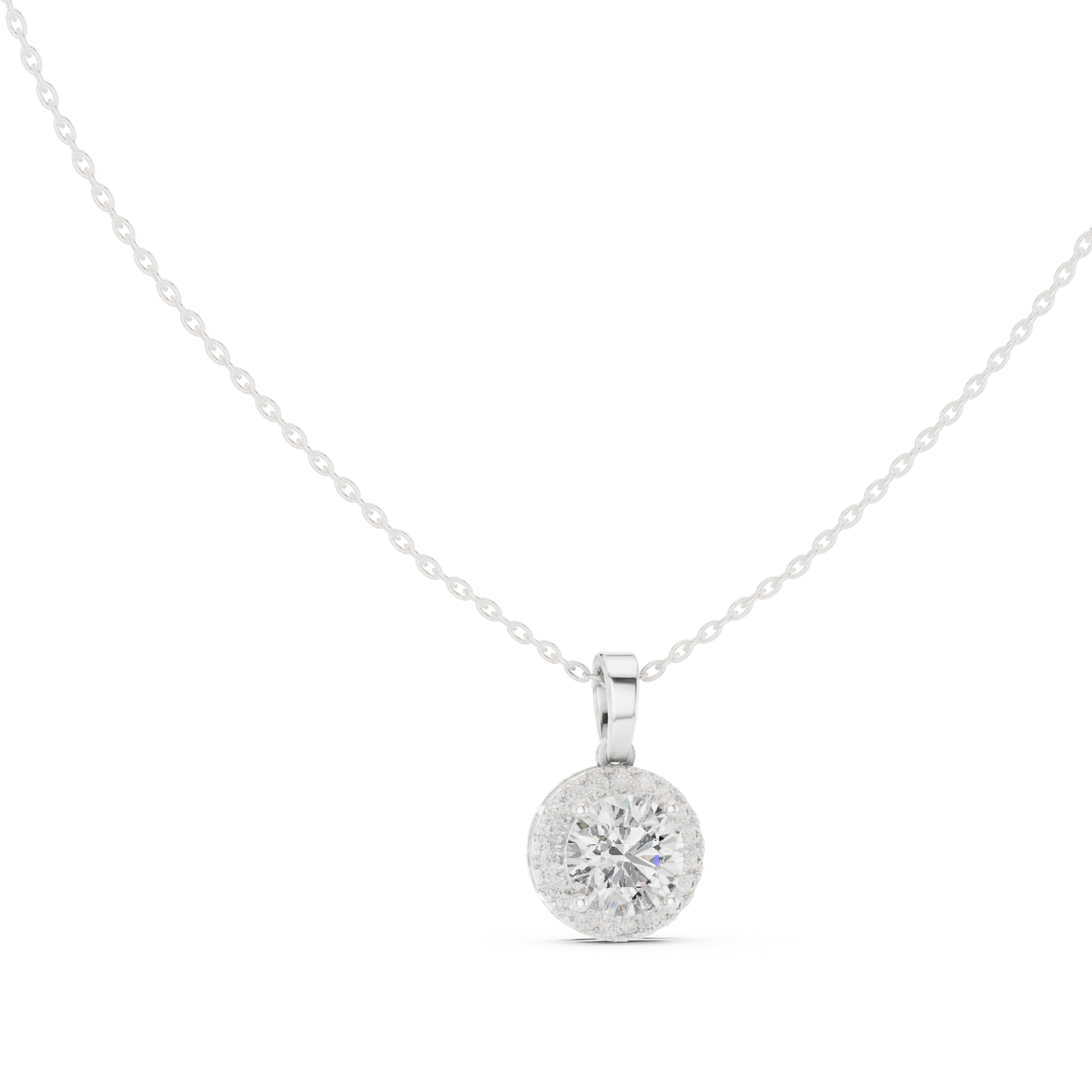 Soleia Round Halo Bail Pendant