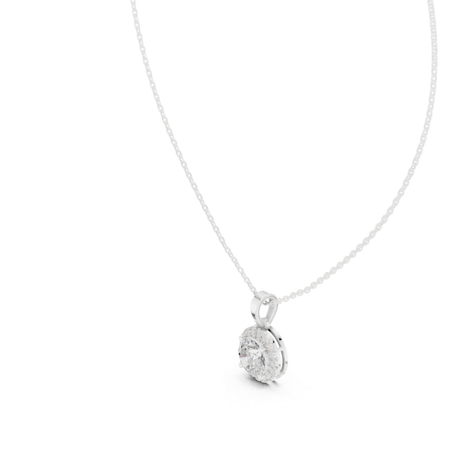 Soleia Round Halo Bail Pendant