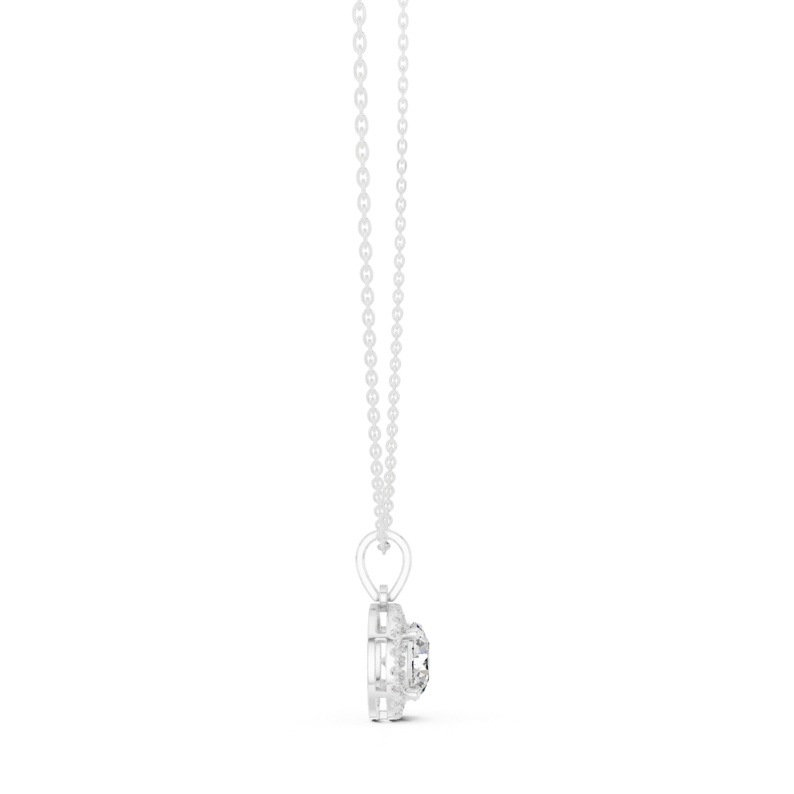 Soleia Round Halo Bail Pendant