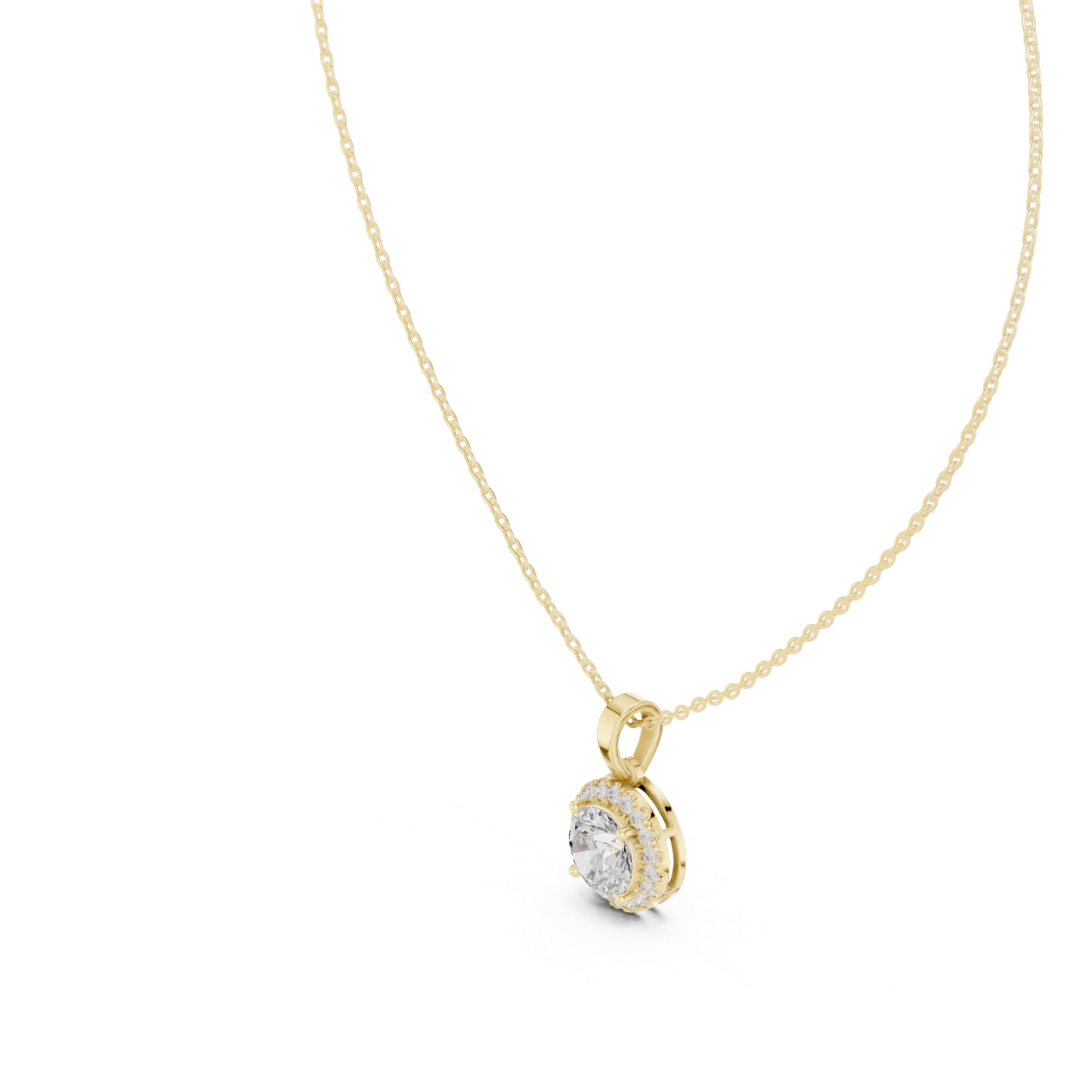 Soleia Round Halo Bail Pendant