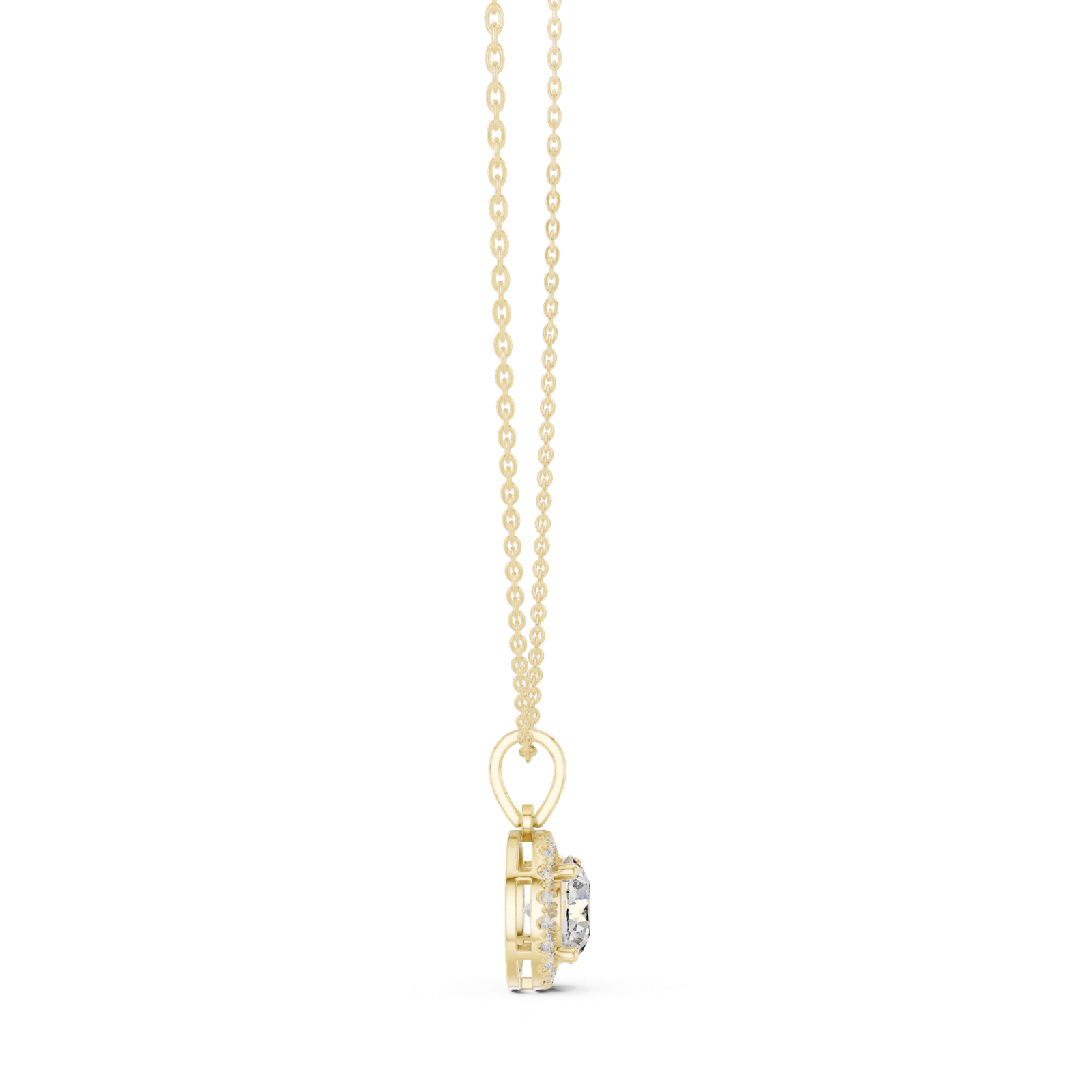 Soleia Round Halo Bail Pendant