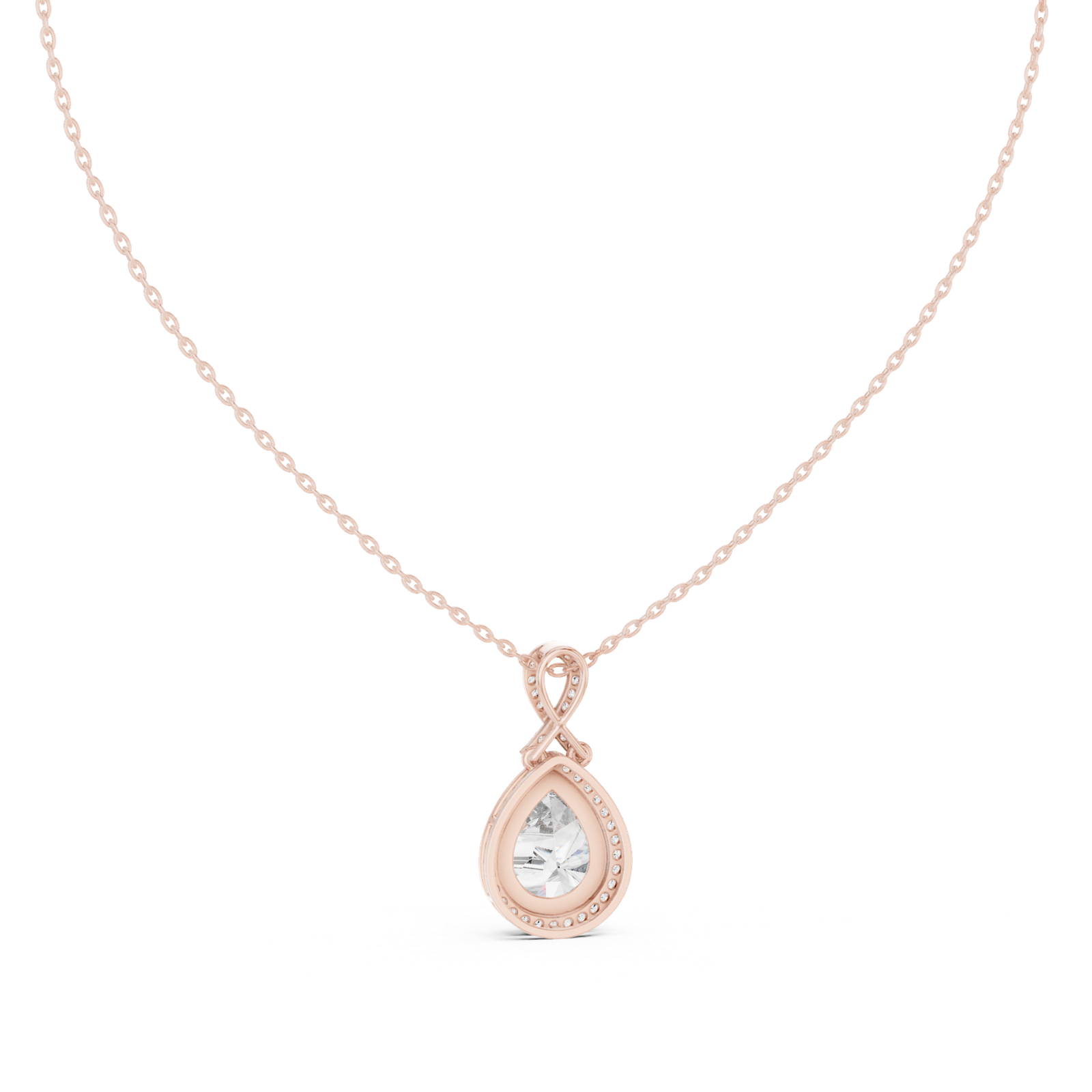 Alessia Pear Halo Statement Pendant