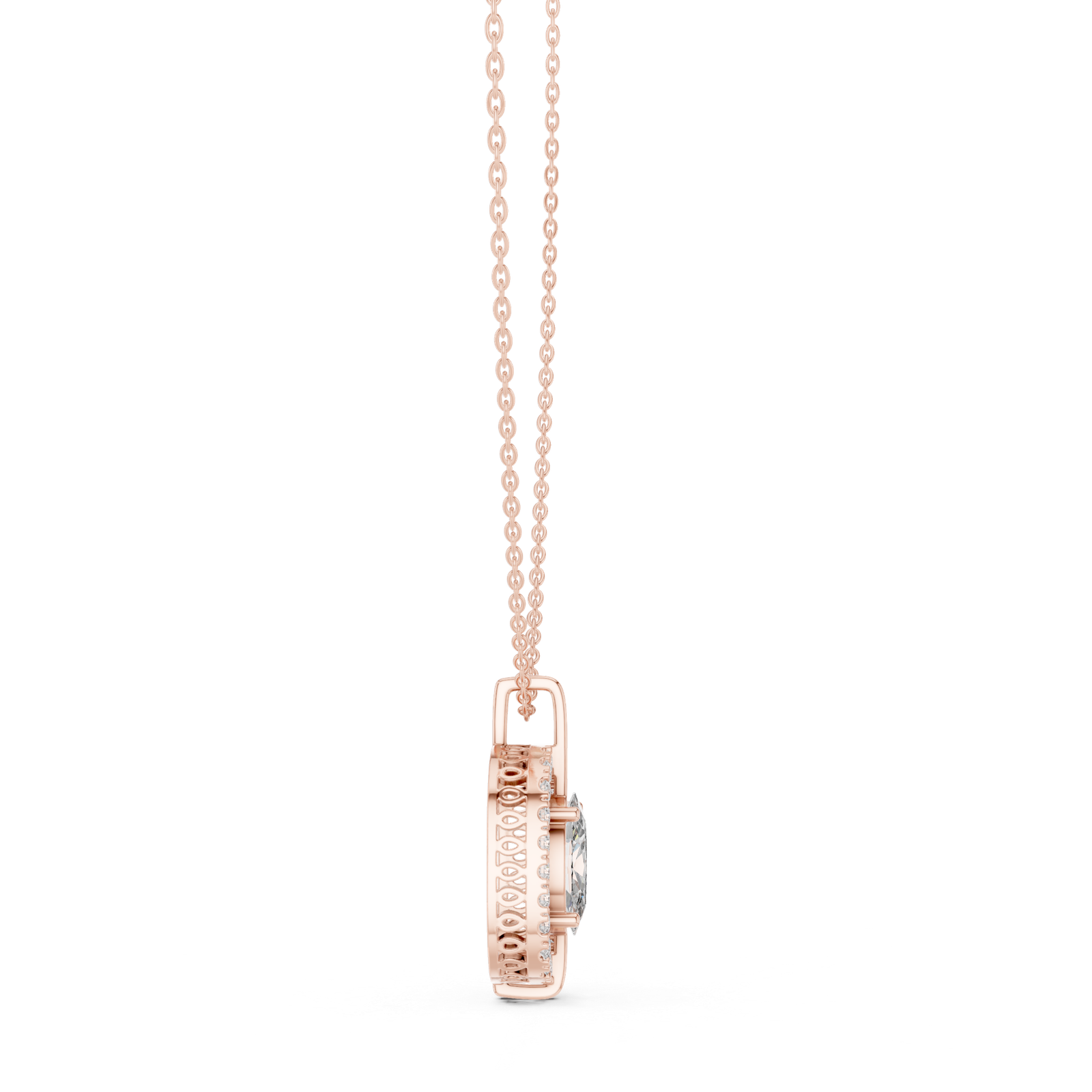Mirielle Oval Halo Pendant