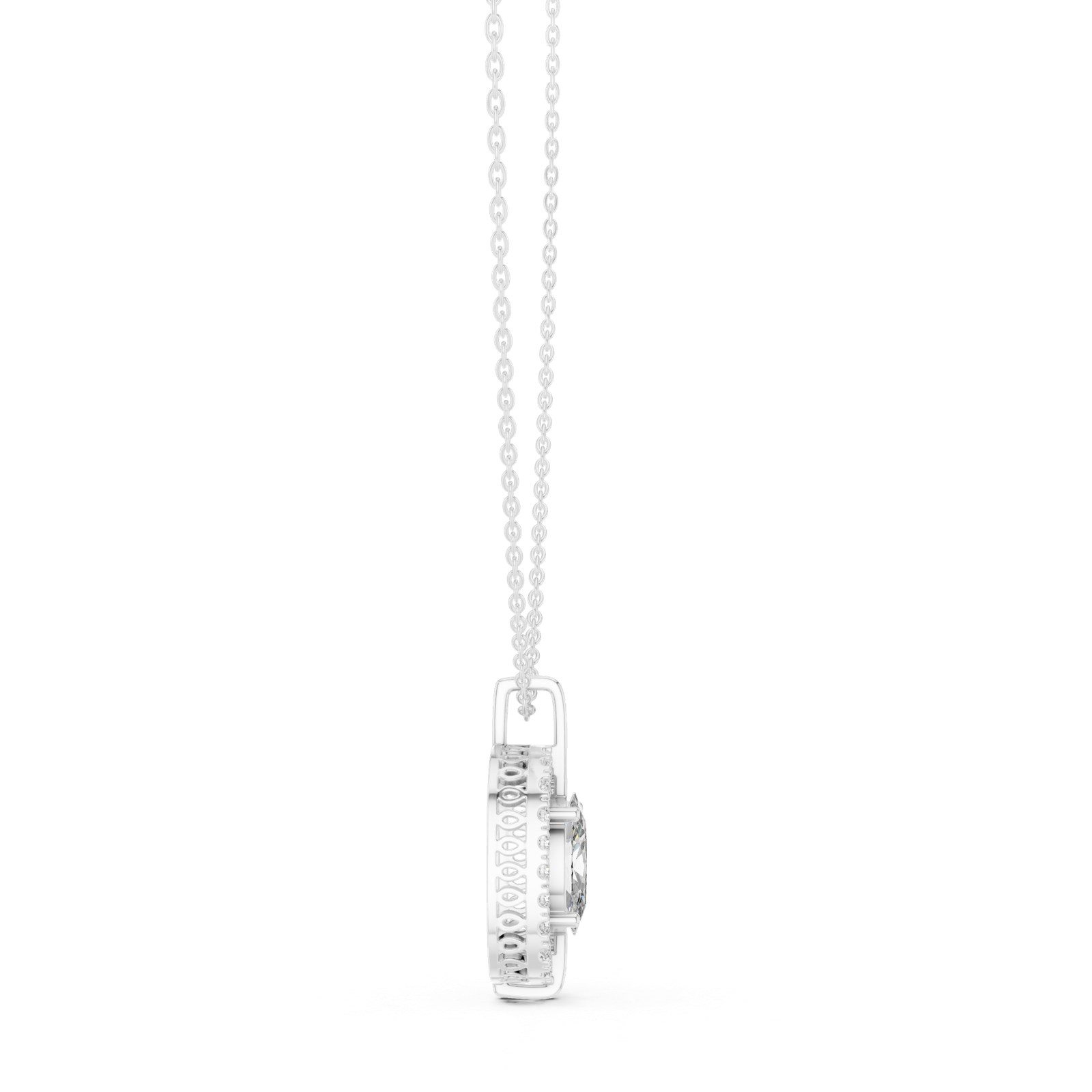 Mirielle Oval Halo Pendant
