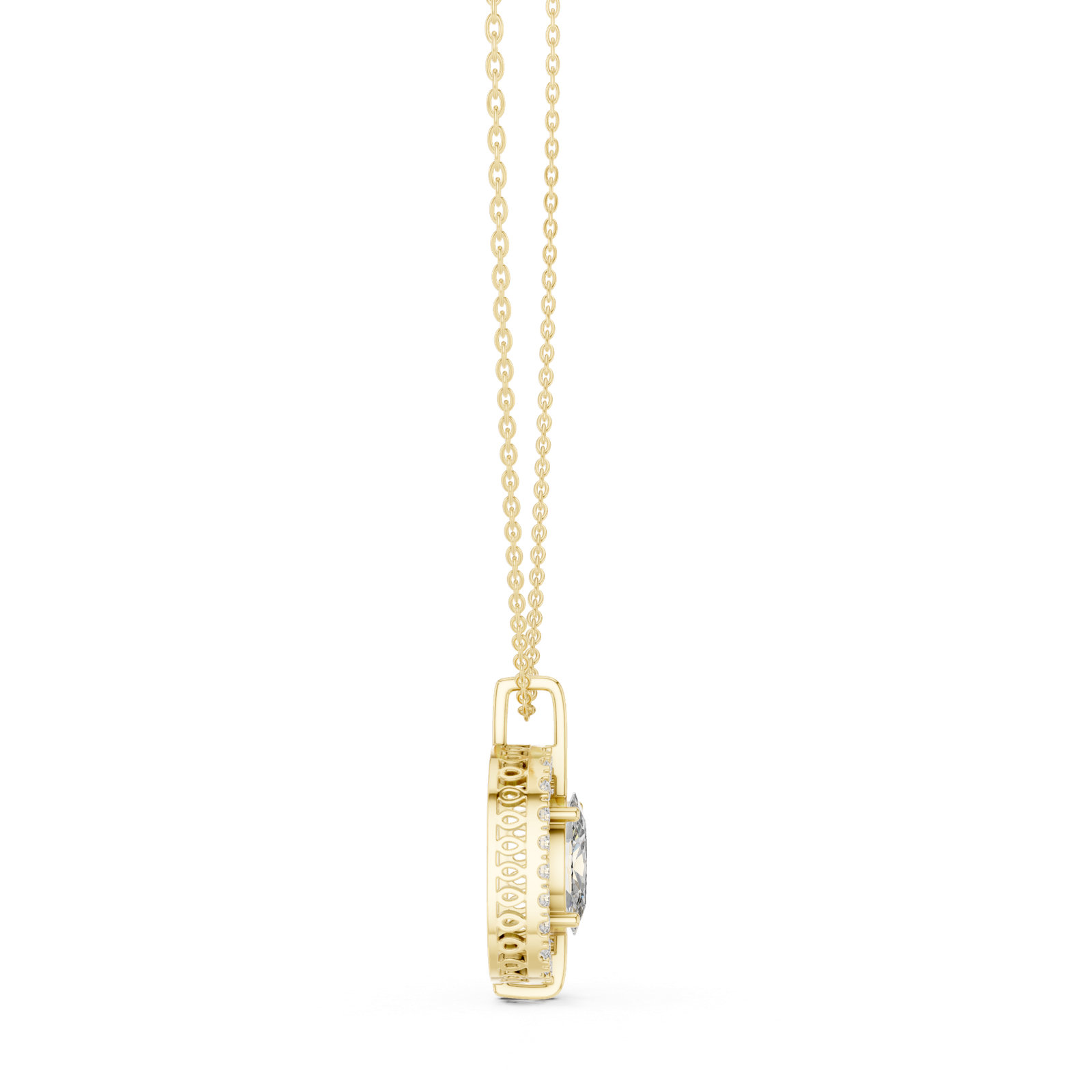 Mirielle Oval Halo Pendant