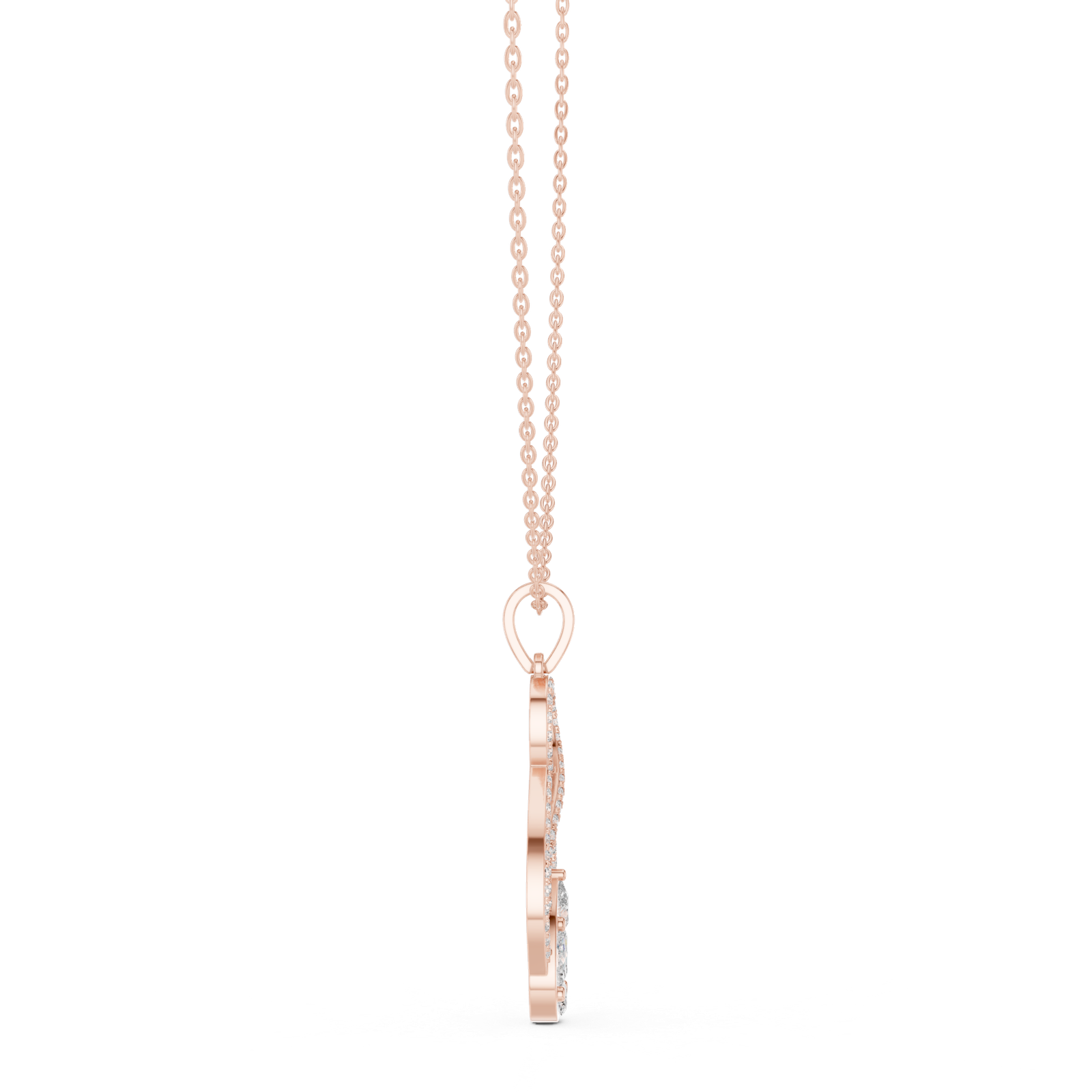 Zaria Infinity Floral Drop Pendant