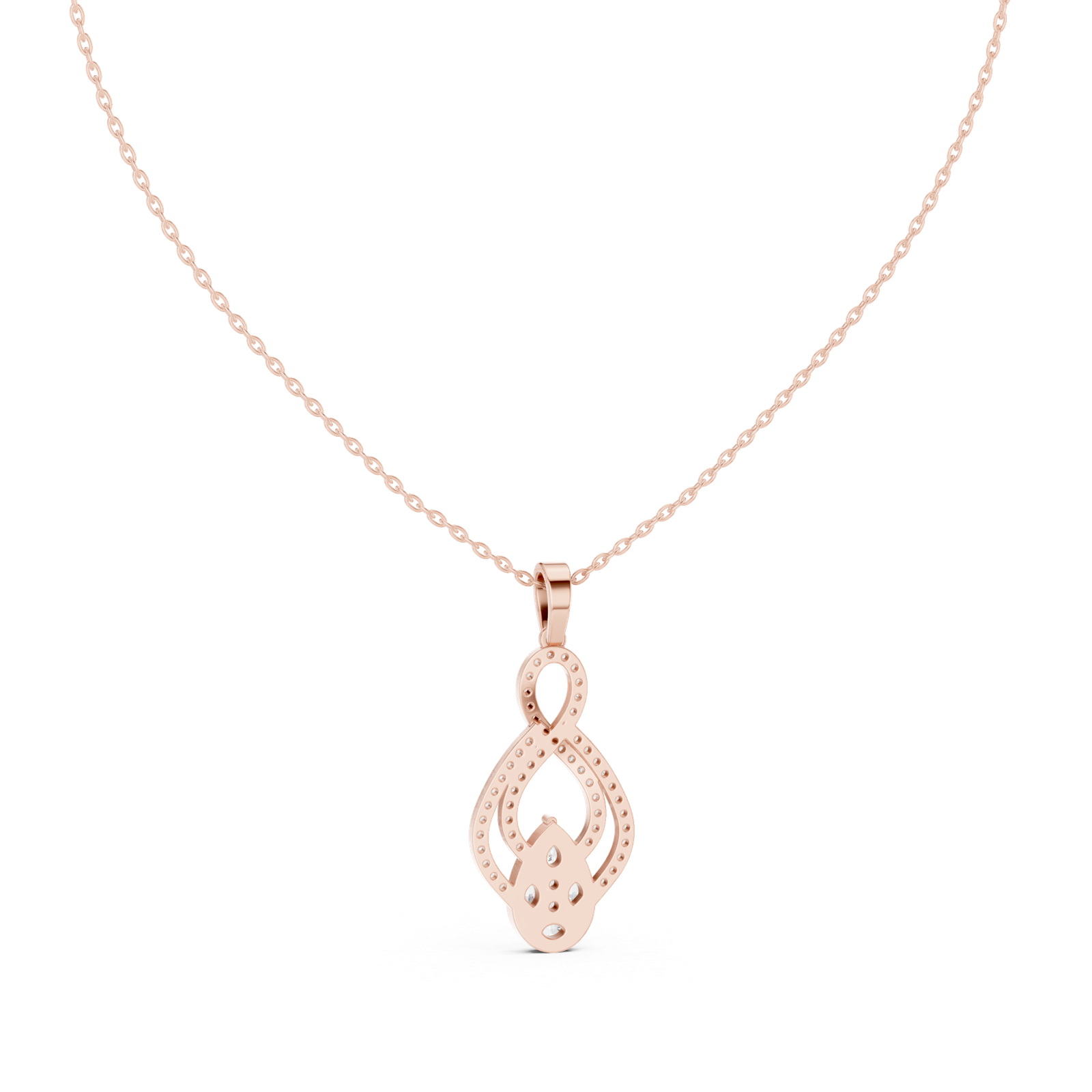 Zaria Infinity Floral Drop Pendant