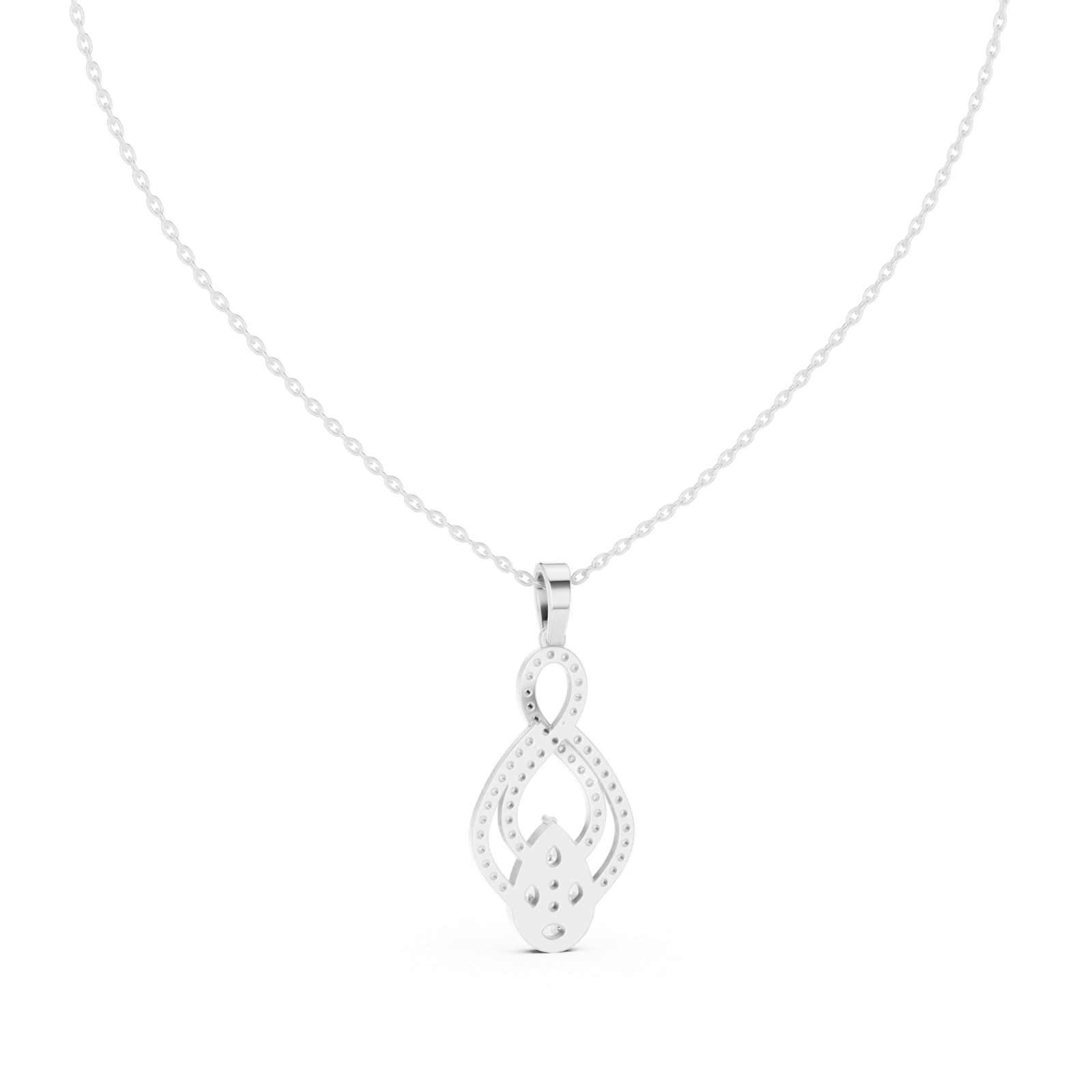 Zaria Infinity Floral Drop Pendant
