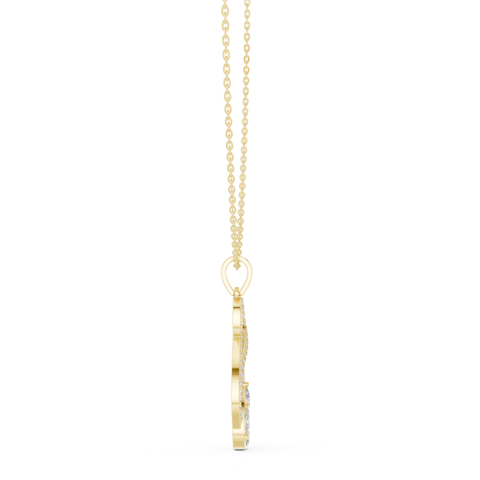 Zaria Infinity Floral Drop Pendant