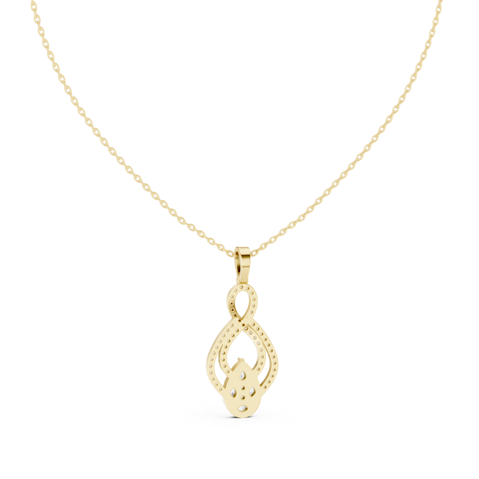 Zaria Infinity Floral Drop Pendant