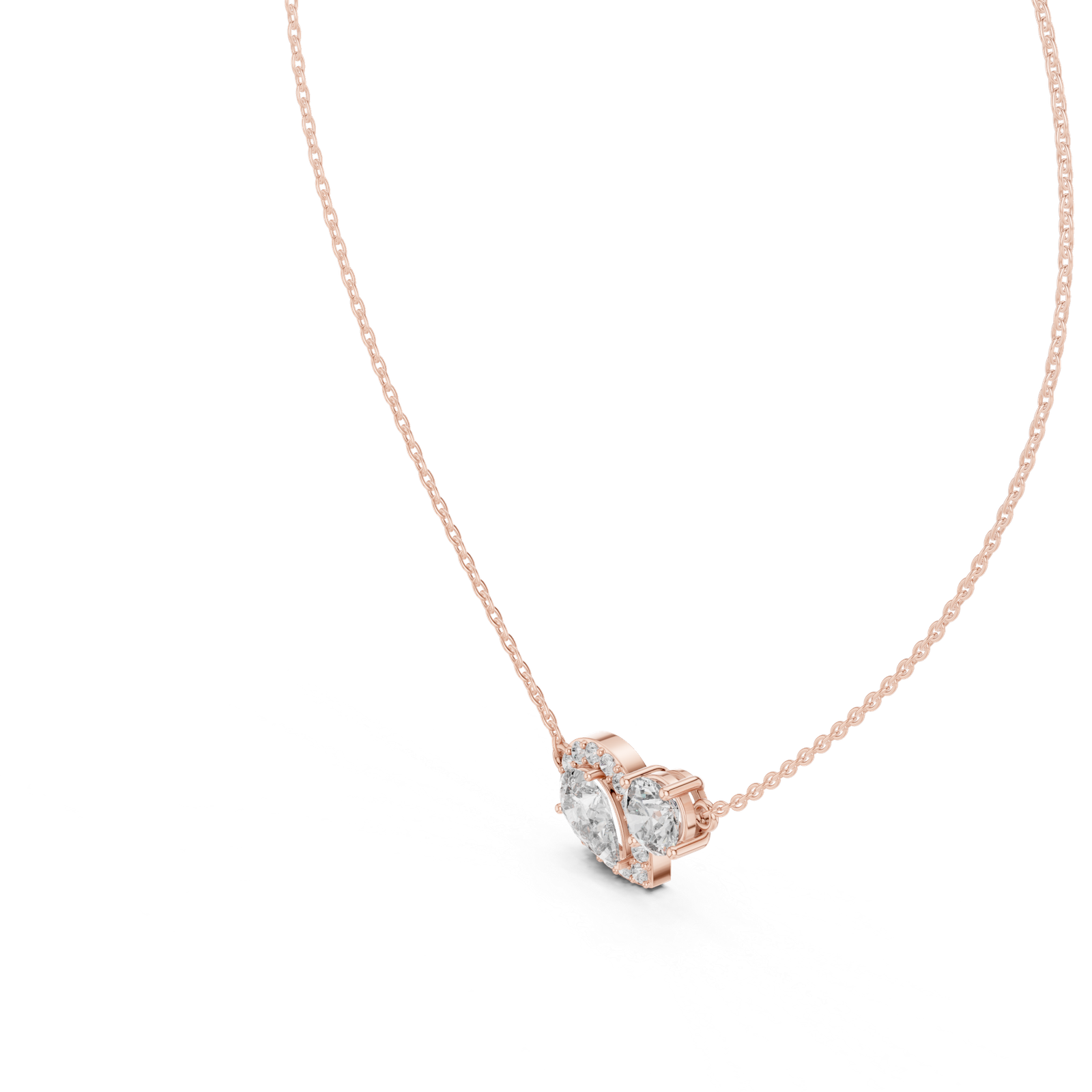 Elowen Pear Round Duo Pendant