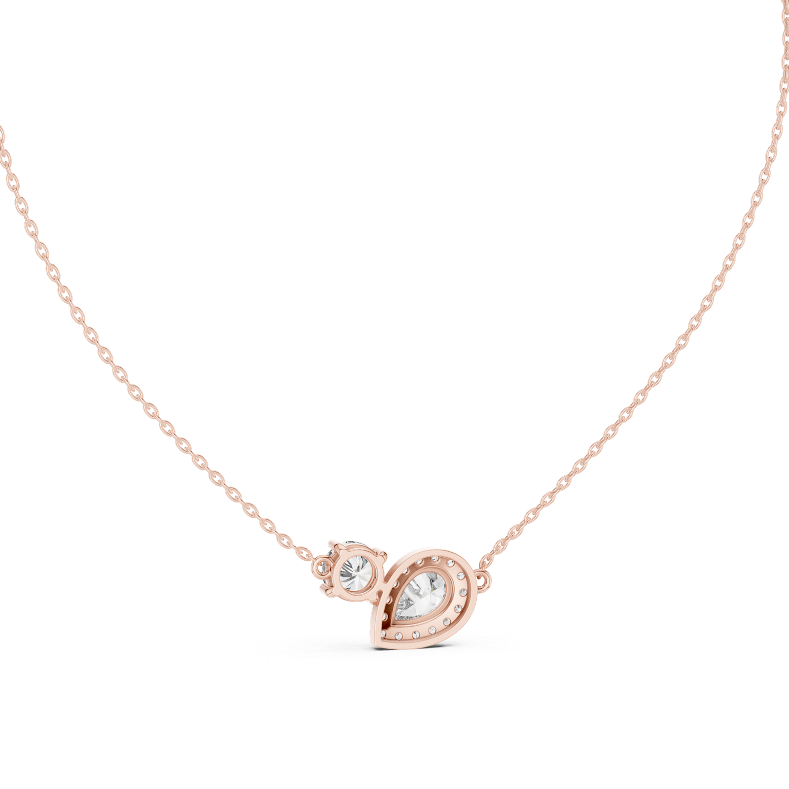 Elowen Pear Round Duo Pendant