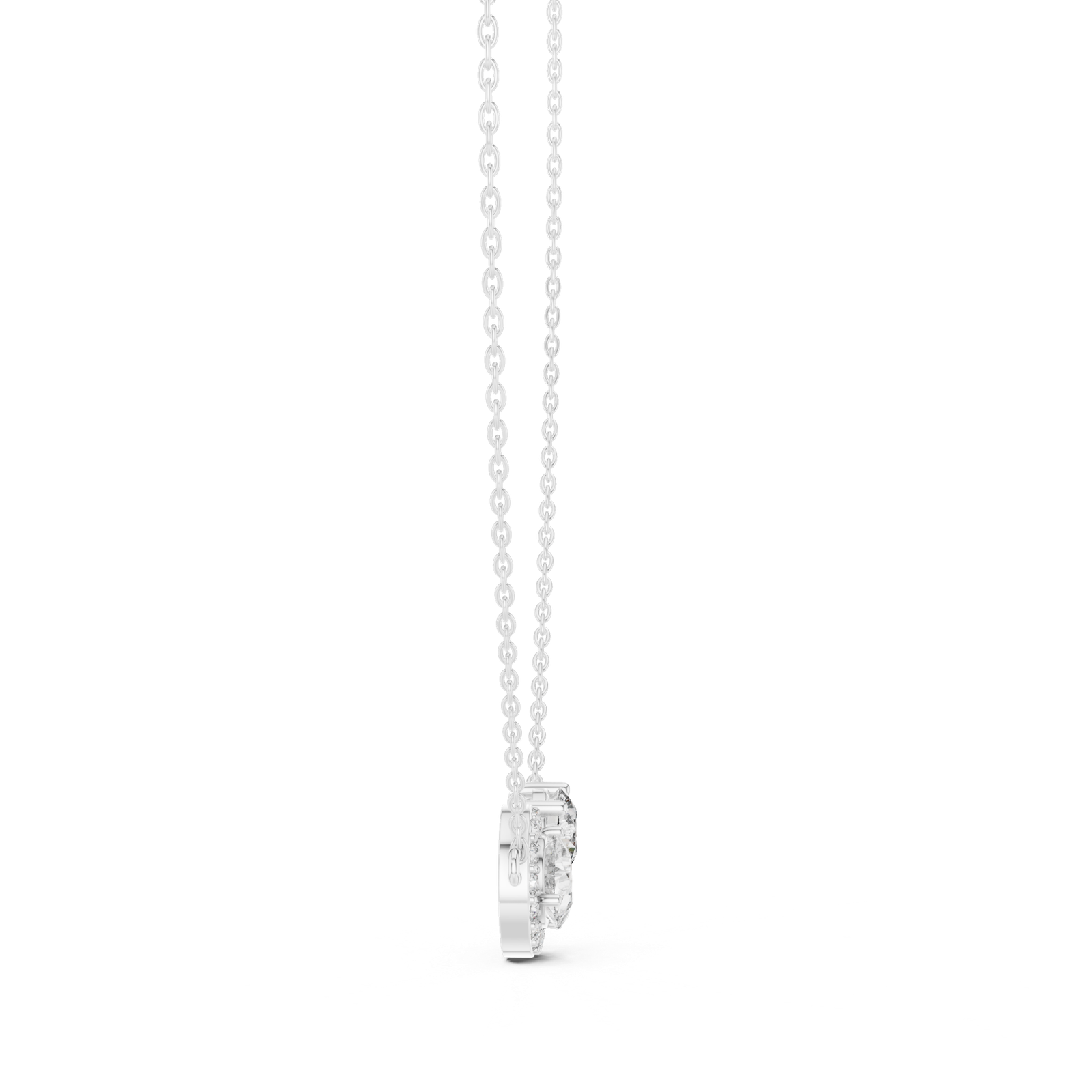 Elowen Pear Round Duo Pendant