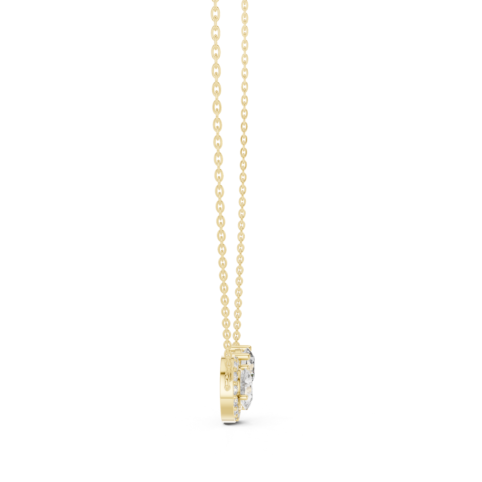 Elowen Pear Round Duo Pendant