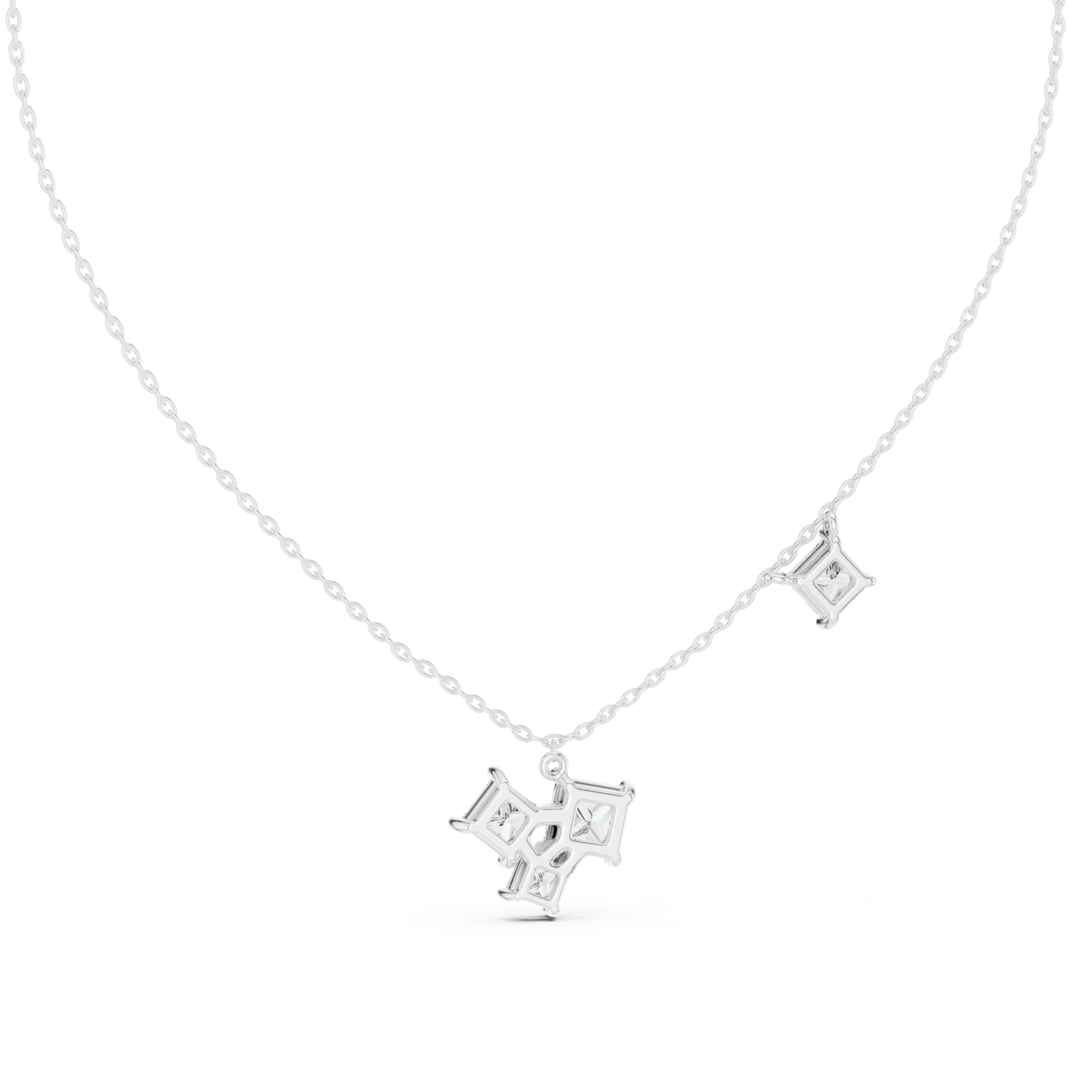 Aurette Princess Cluster Pendant