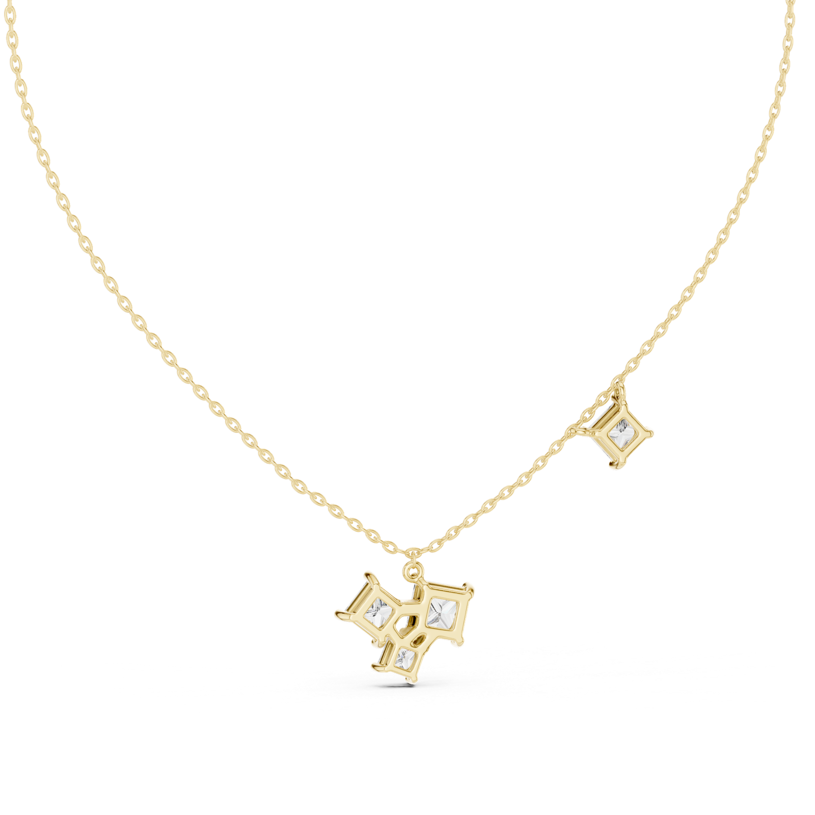 Aurette Princess Cluster Pendant