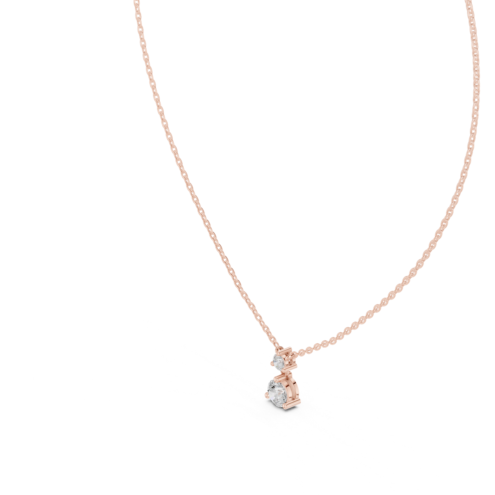 Sienna Two-Stone Round Drop Pendant