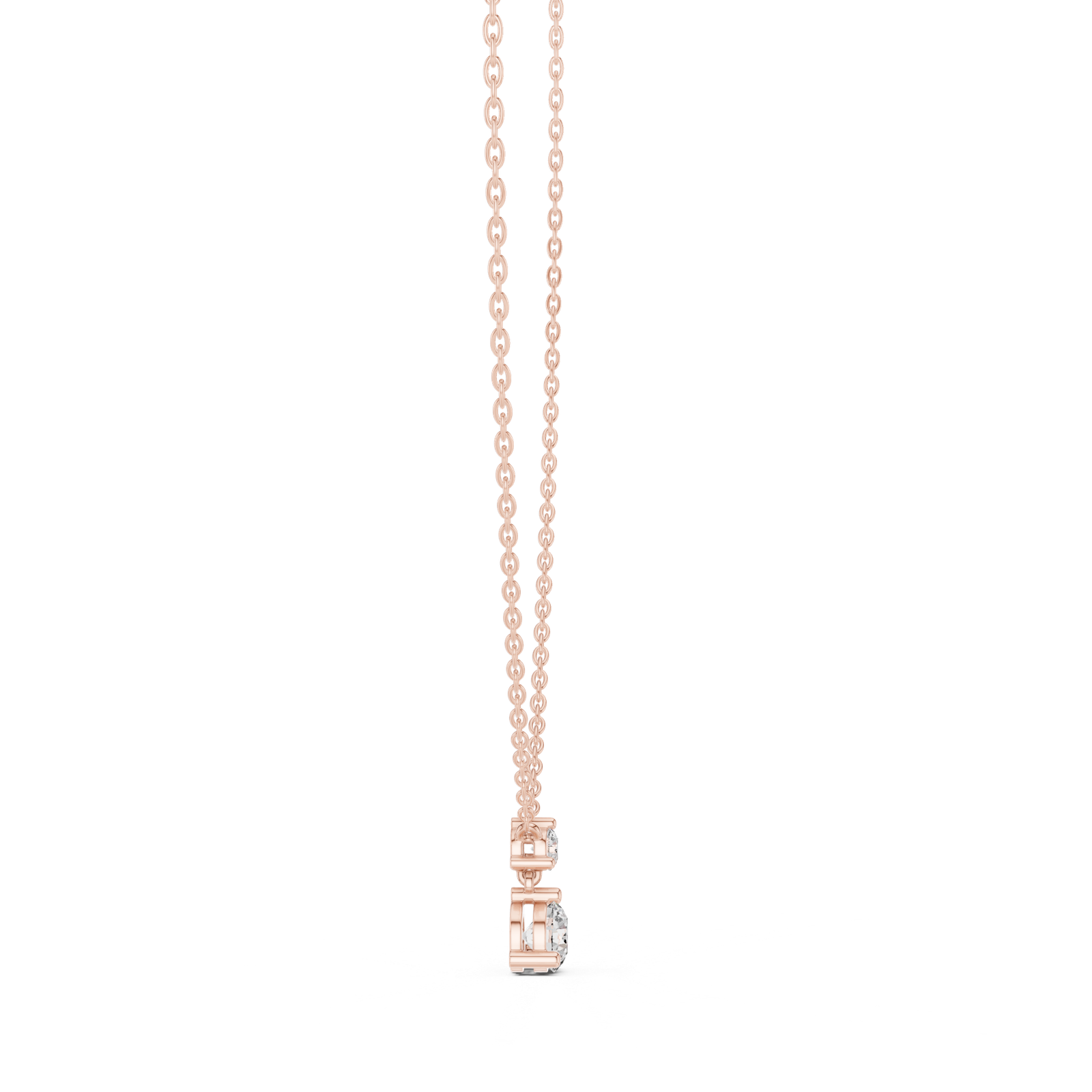 Sienna Two-Stone Round Drop Pendant