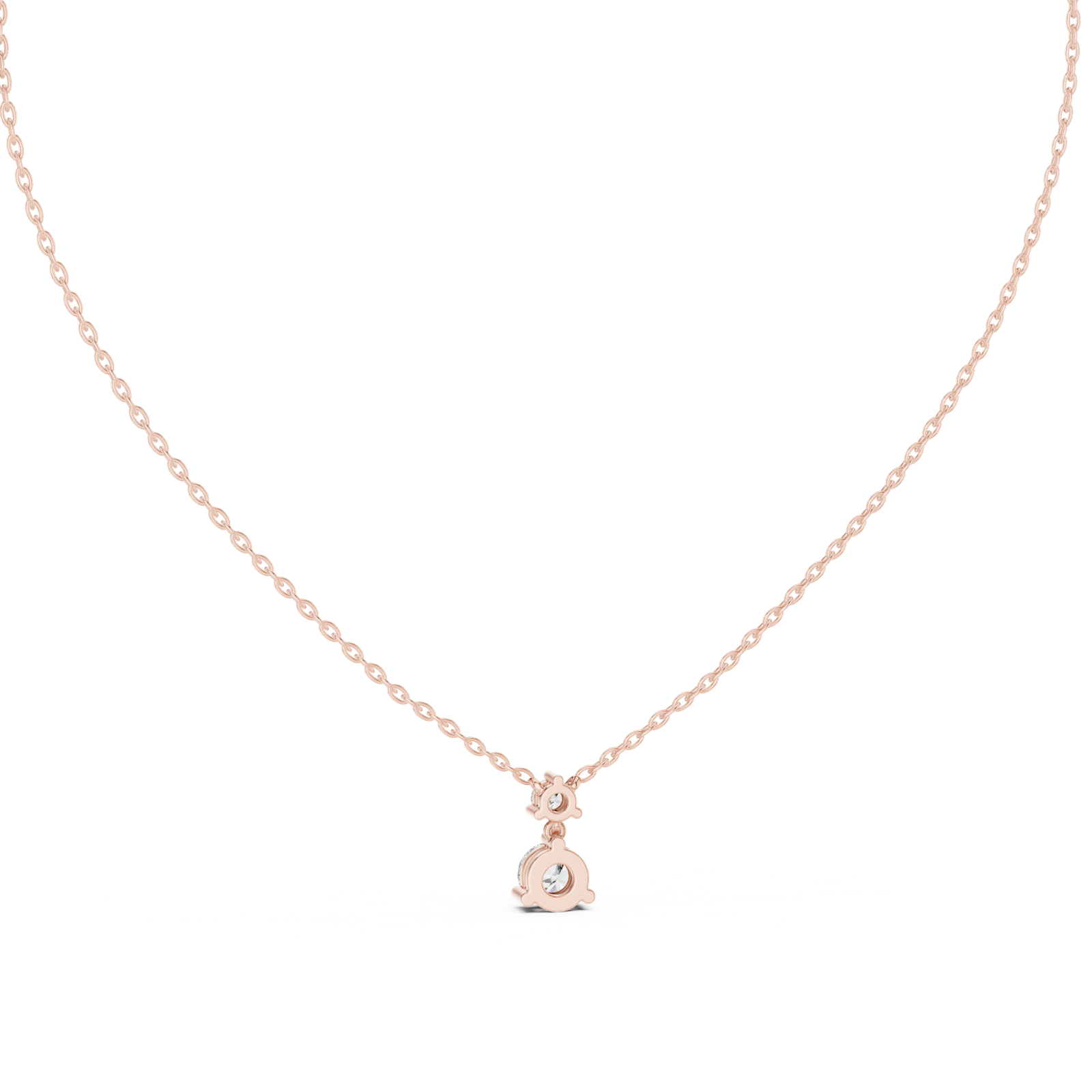 Sienna Two-Stone Round Drop Pendant