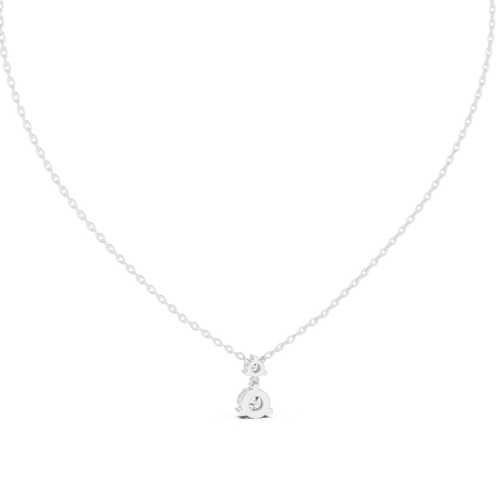 Sienna Two-Stone Round Drop Pendant