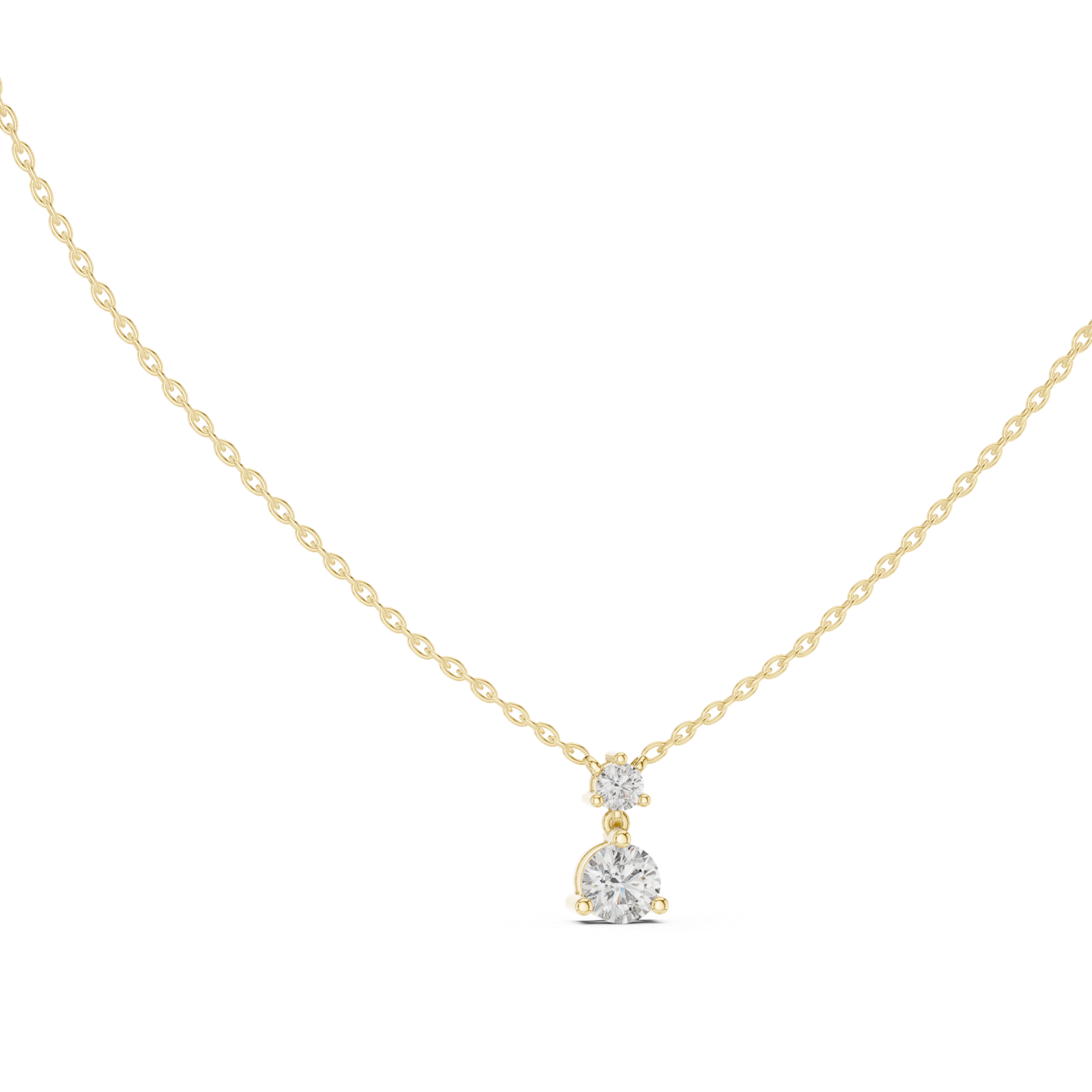 Sienna Two-Stone Round Drop Pendant