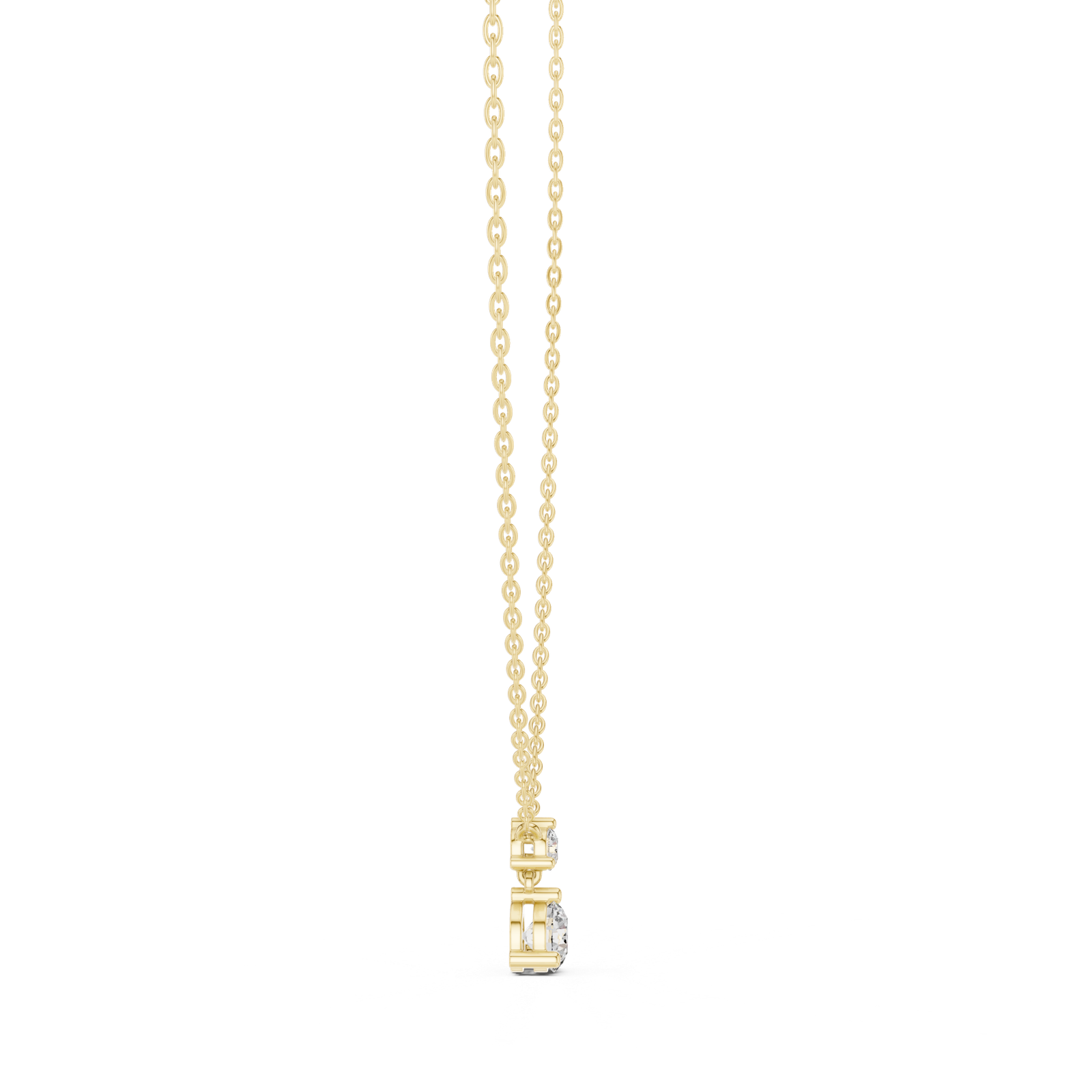 Sienna Two-Stone Round Drop Pendant