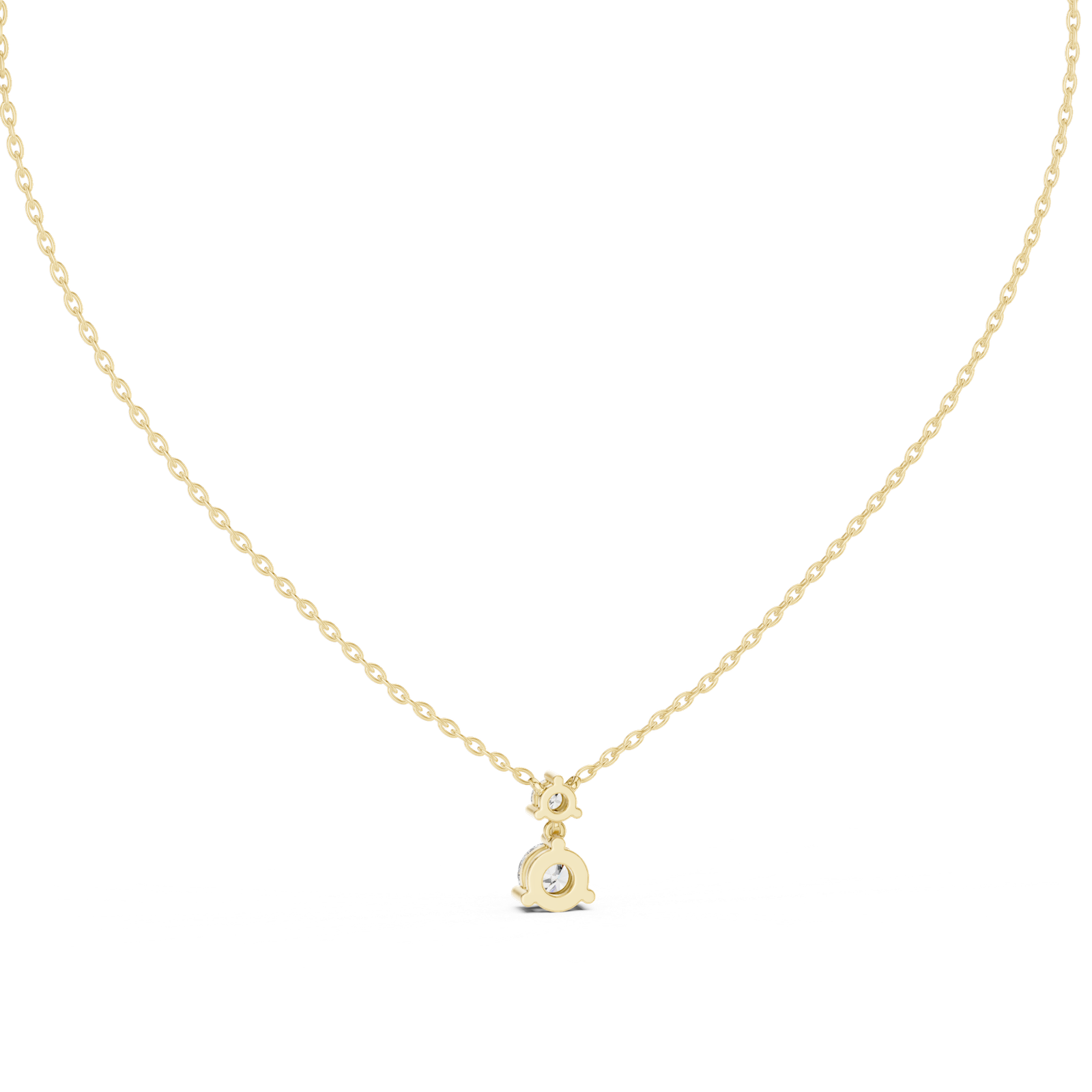 Sienna Two-Stone Round Drop Pendant