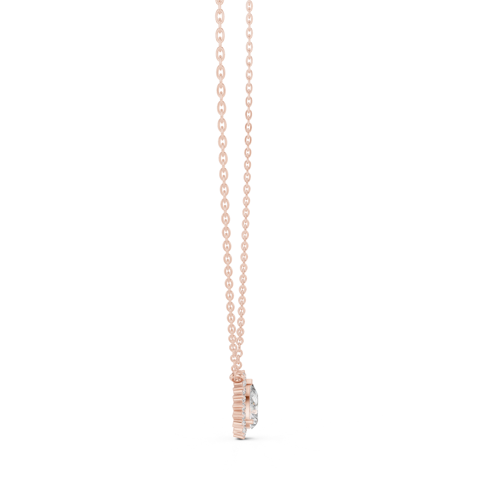 Lumina Pear Halo Slider Pendant