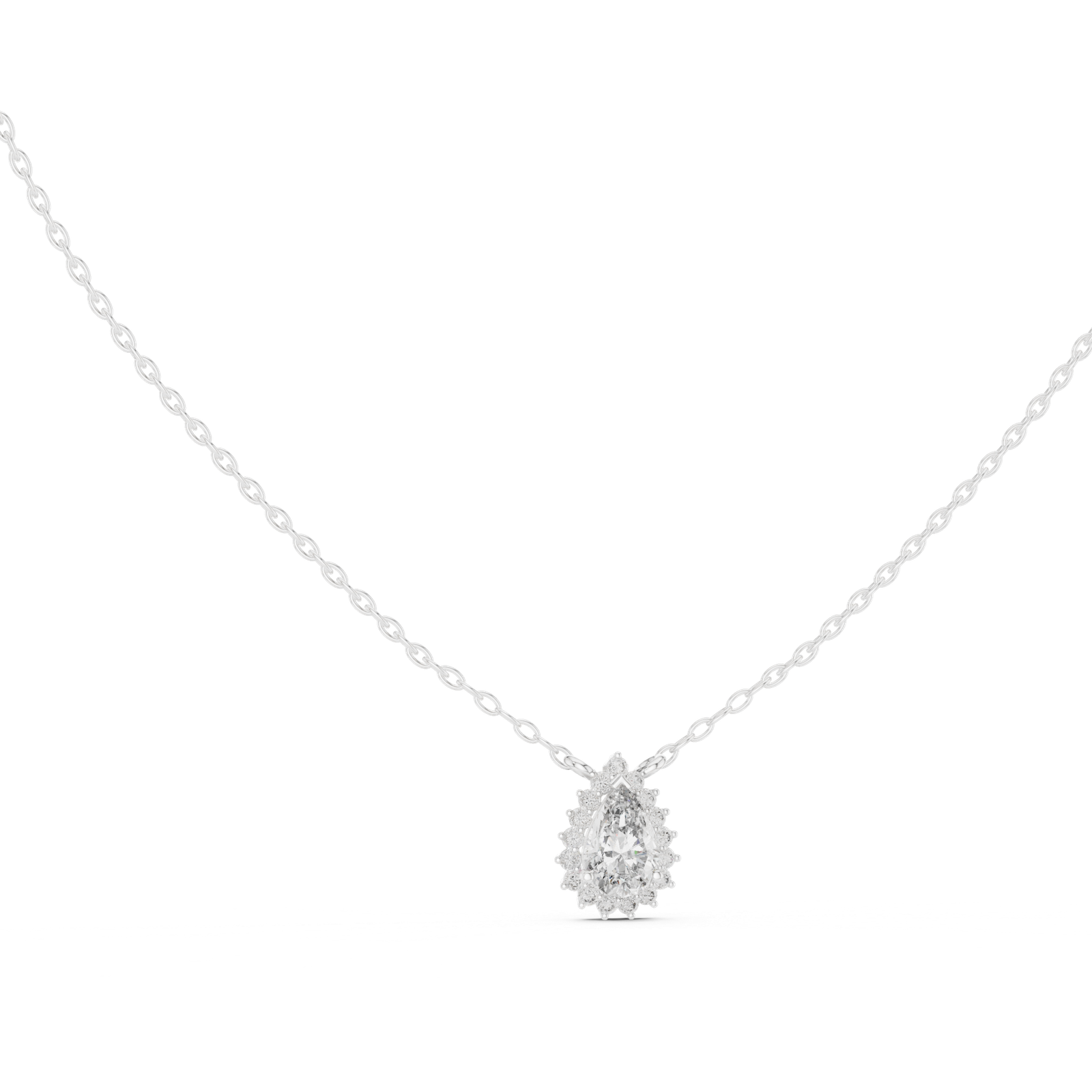 Lumina Pear Halo Slider Pendant