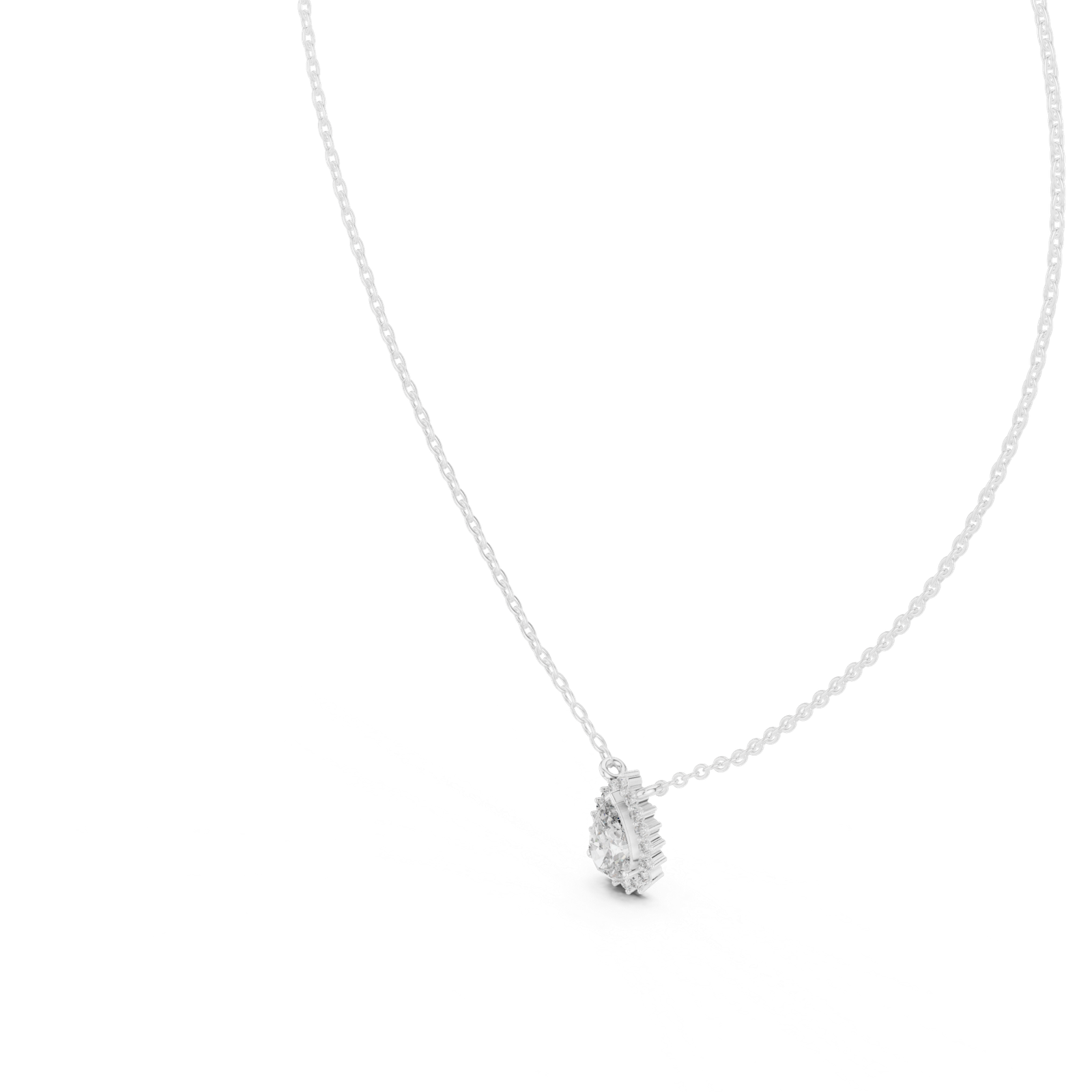 Lumina Pear Halo Slider Pendant