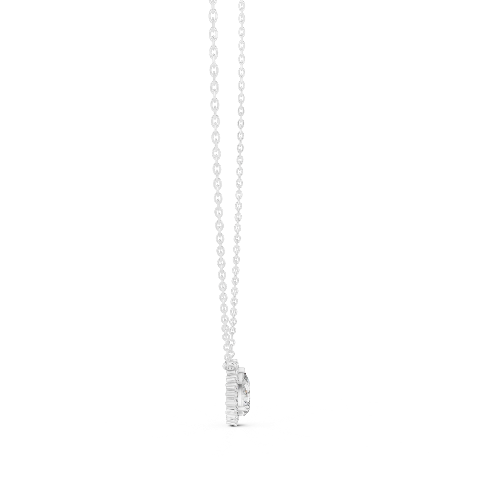 Lumina Pear Halo Slider Pendant
