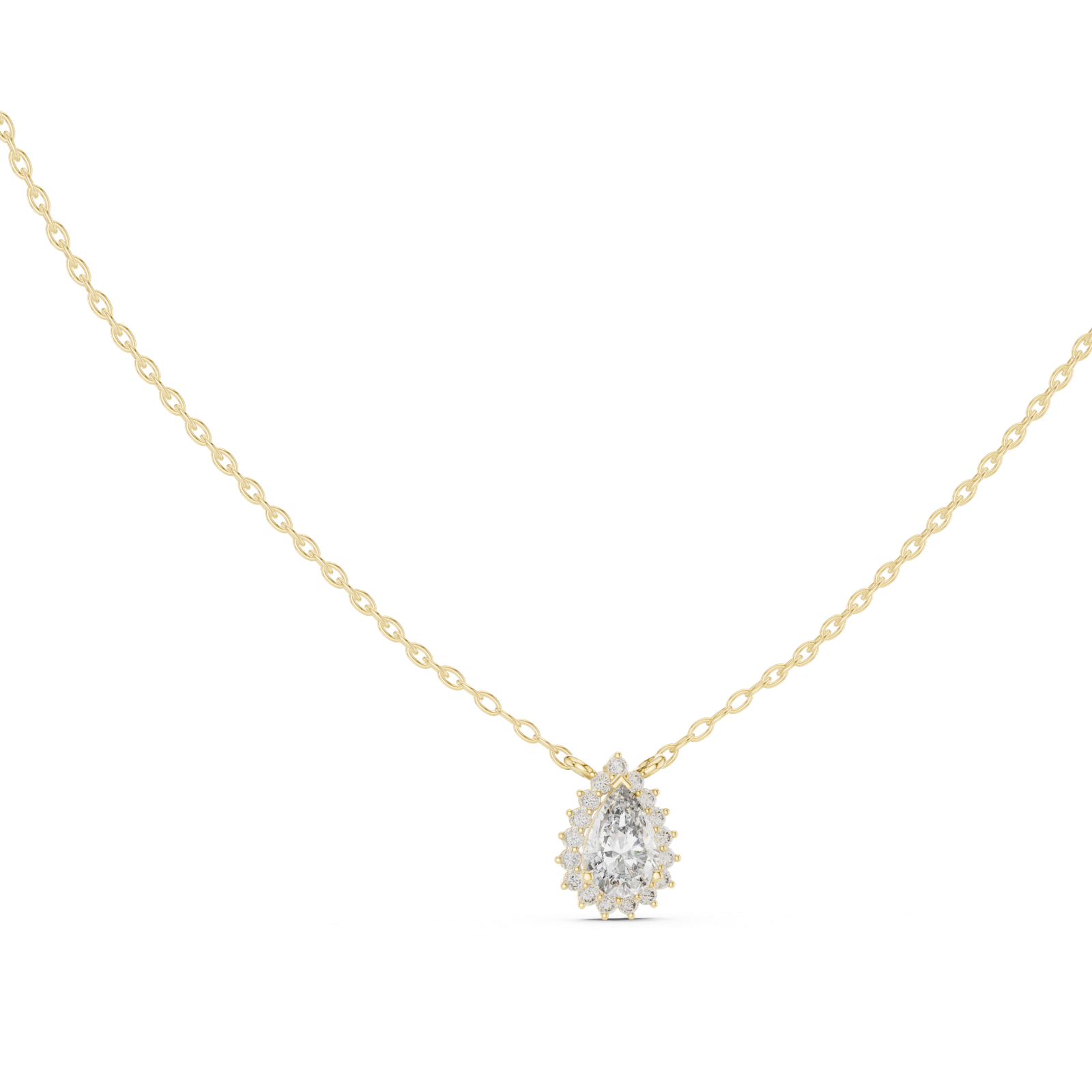 Lumina Pear Halo Slider Pendant