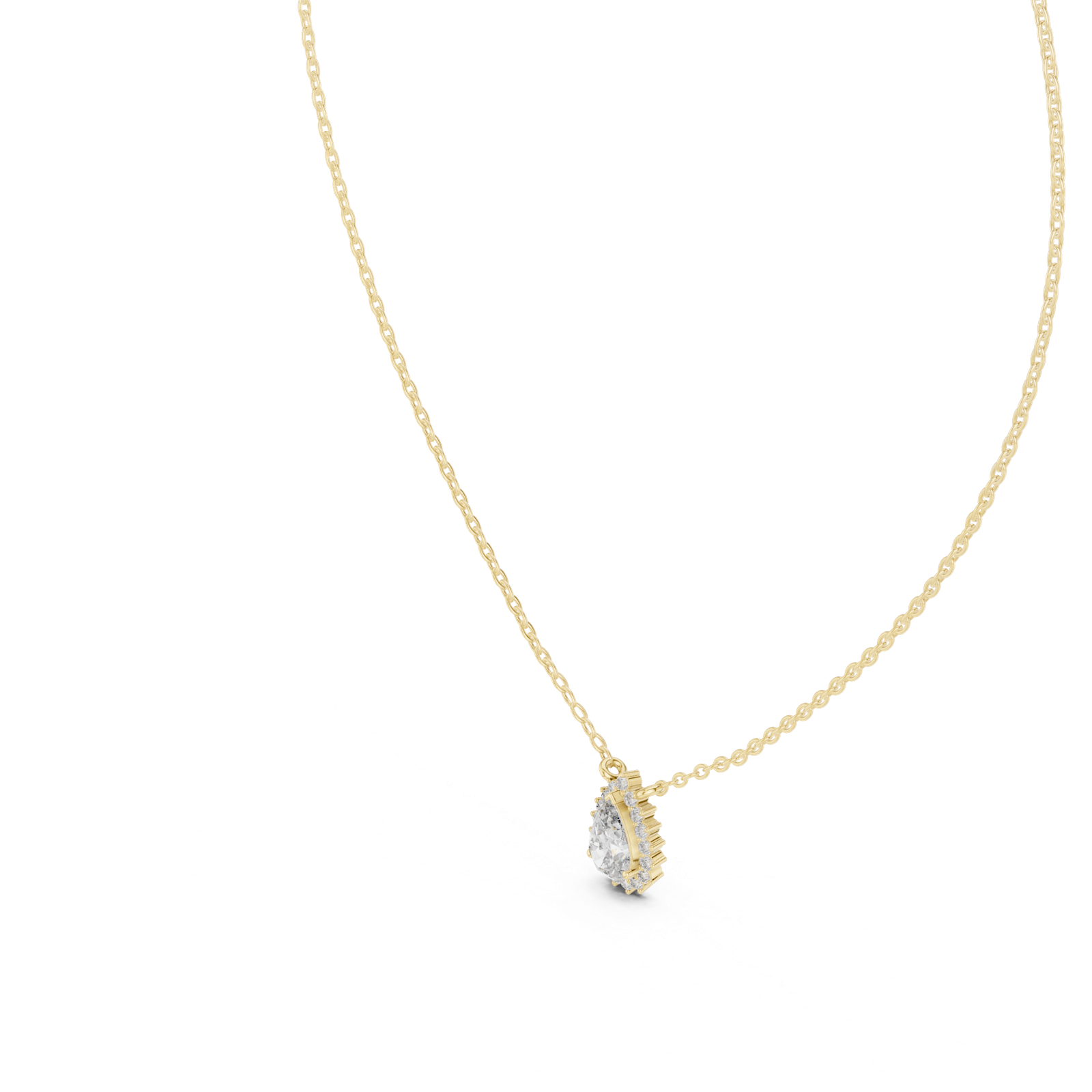 Lumina Pear Halo Slider Pendant