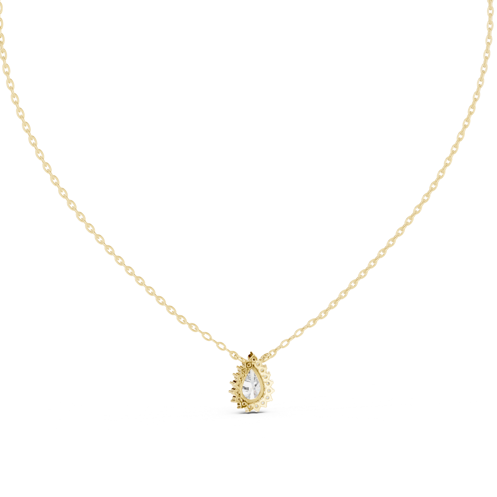 Lumina Pear Halo Slider Pendant