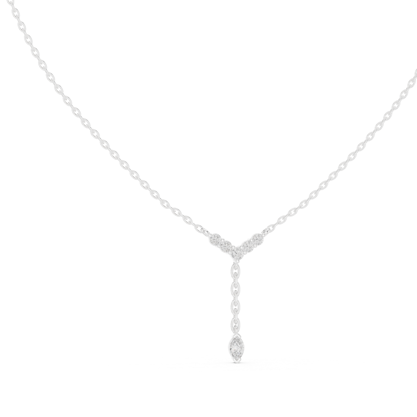 Seren Chevron Drop Pendant