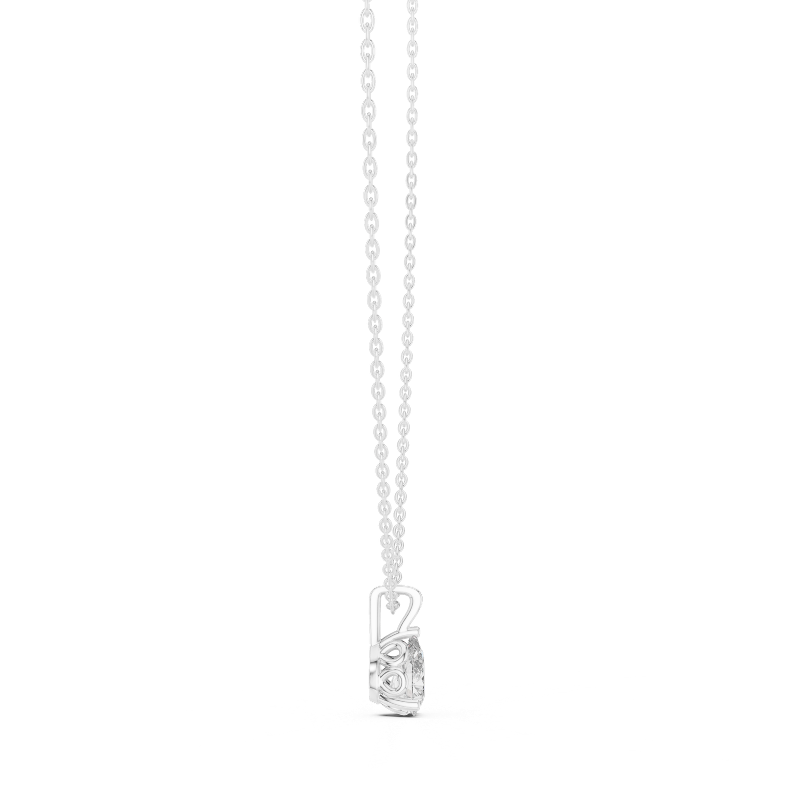 Arielle Pear Solitaire Pendant