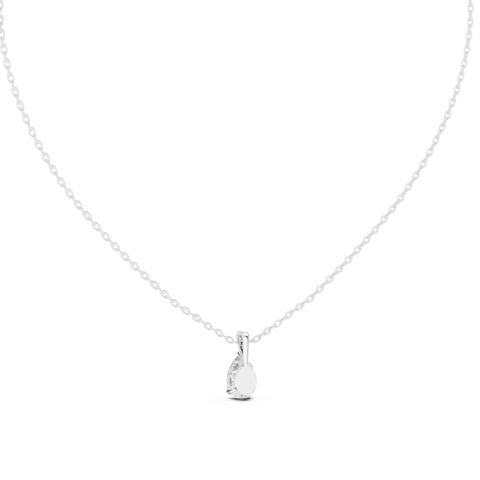 Arielle Pear Solitaire Pendant
