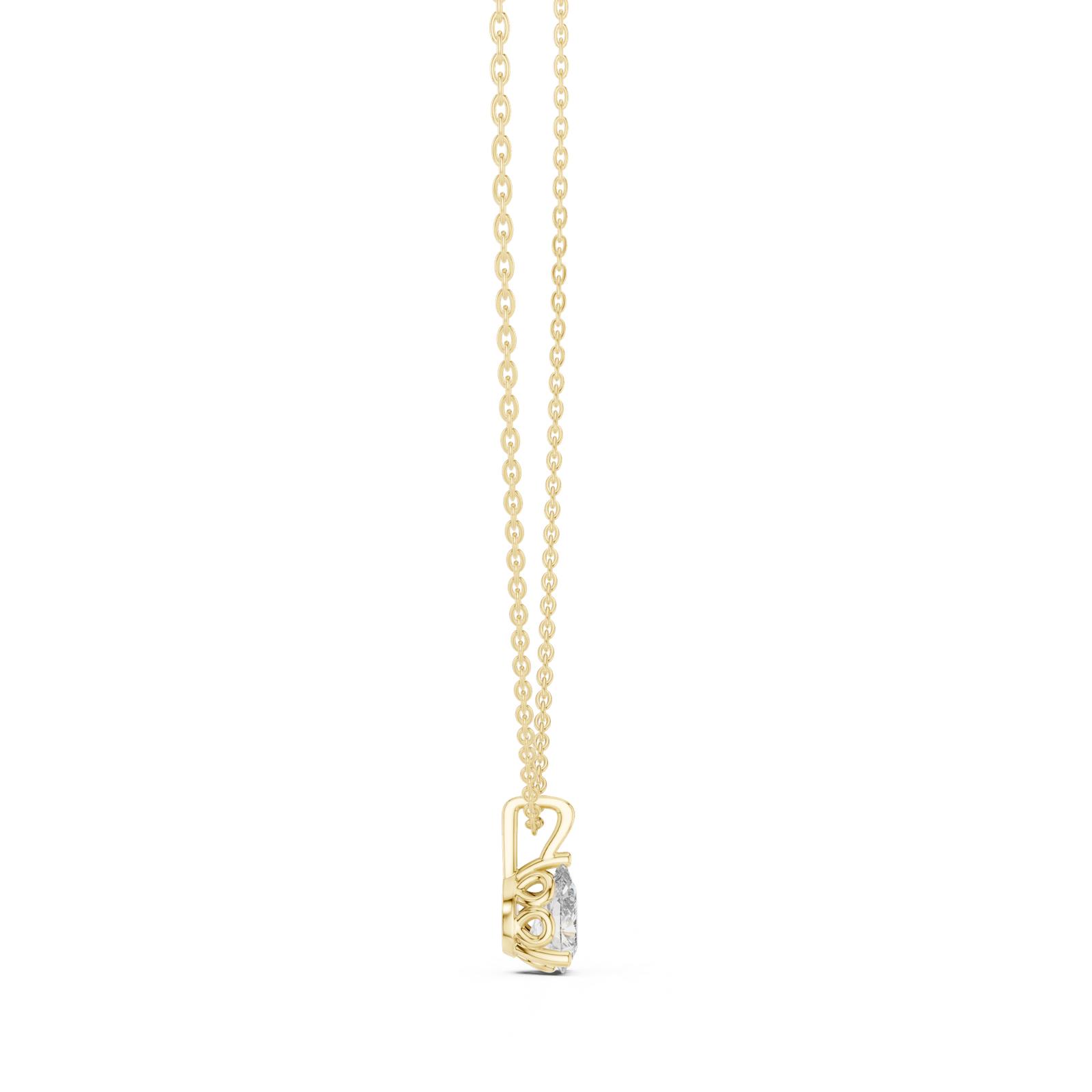 Arielle Pear Solitaire Pendant